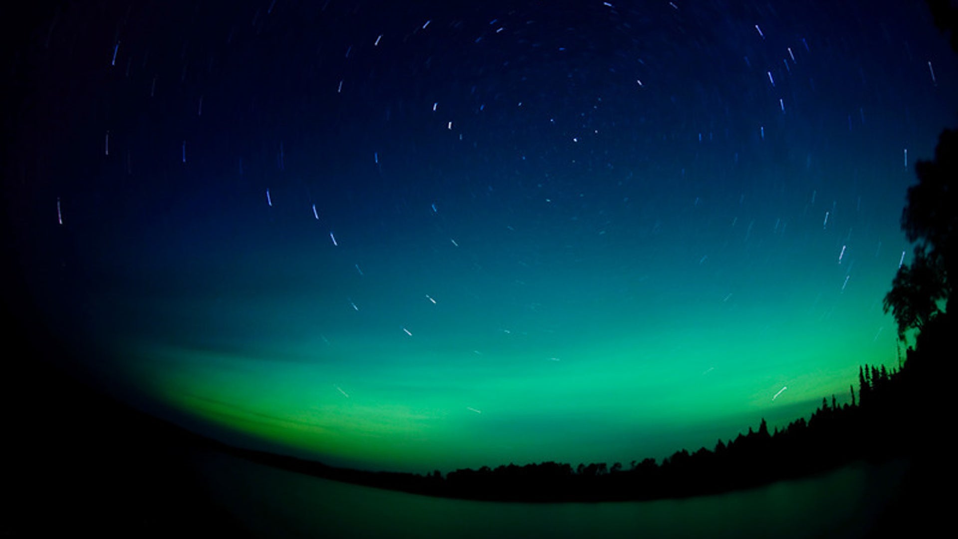 Star Trails and Northern Lights