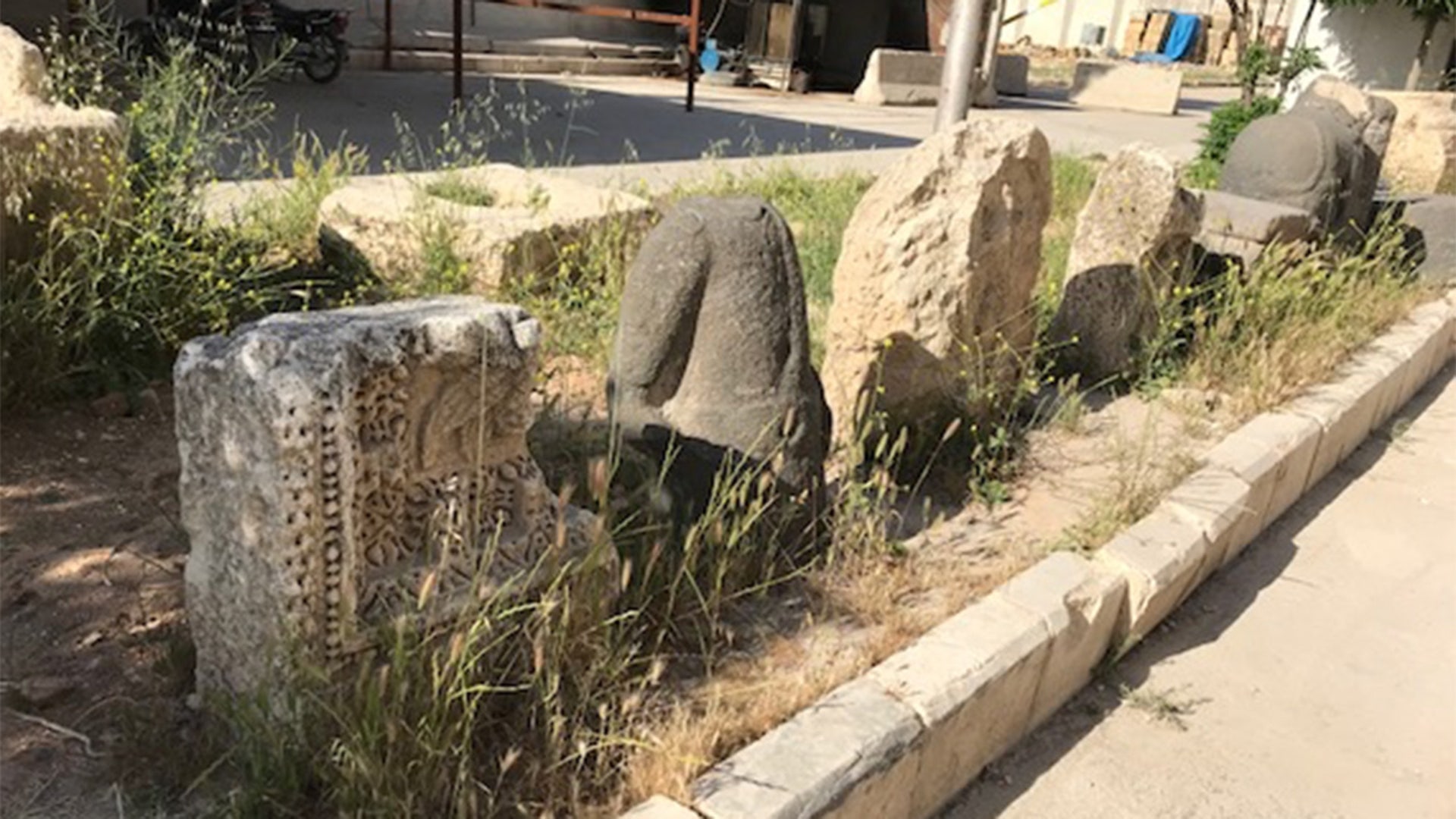 Limestone and basalt figures