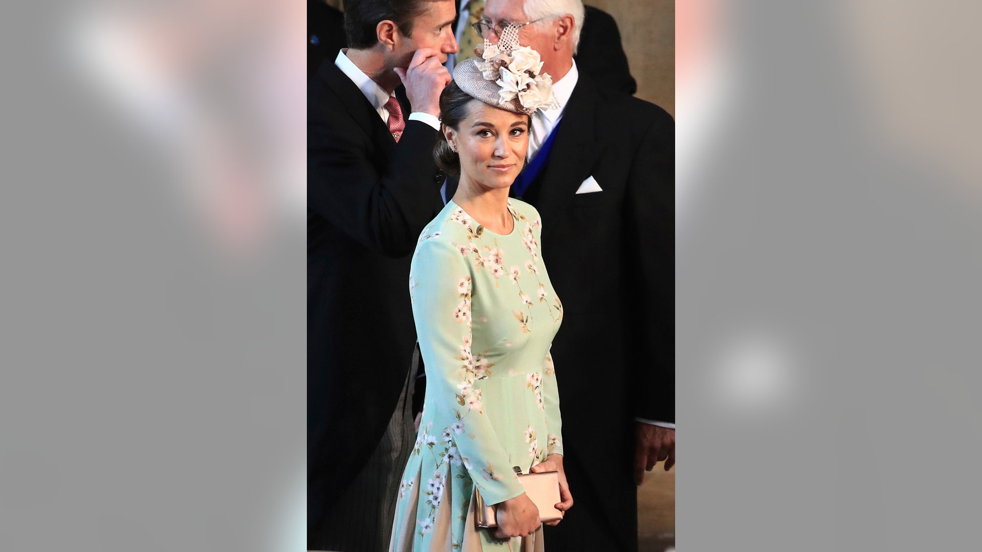 Pippa Middleton arrives for the wedding ceremony of Prince Harry and Meghan Markle