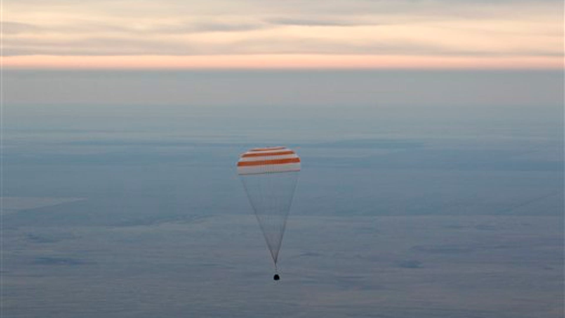Soyuz Space Capsule Lands