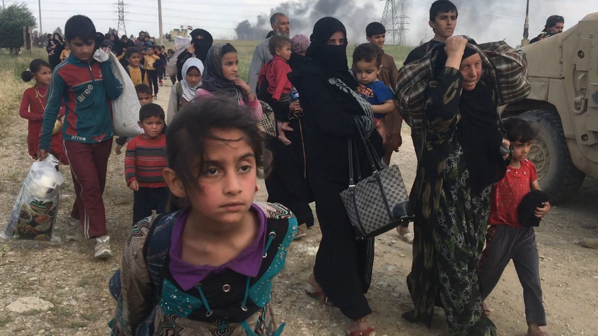 Civilians breaking free from ISIS as Iraqi forces invade Mosul, May 4, 2017