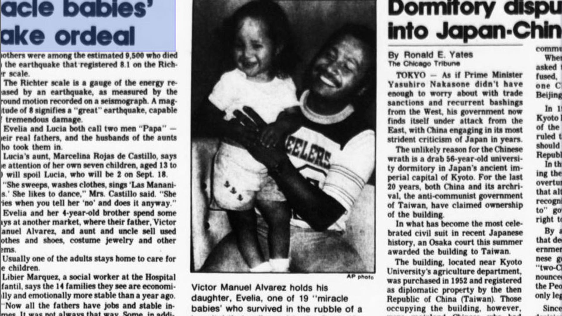 In 1985, Mexico City was rocked by an 8.1-magnitude earthquake that killed thousands of people and destroyed much of the city. But in the midst of all the chaos, a story of hope arose from the rubble of a collapsed hospital. 

More than a week after the quake hit, nearly all of the newborn babies, who were in the nursery at the time of the earthquake, were pulled out of the wreckage. Miraculously, most of them were unscathed, although many of them had lost their mothers. As a result, these babies came to be known as the â€œMiracle Babies.â€�