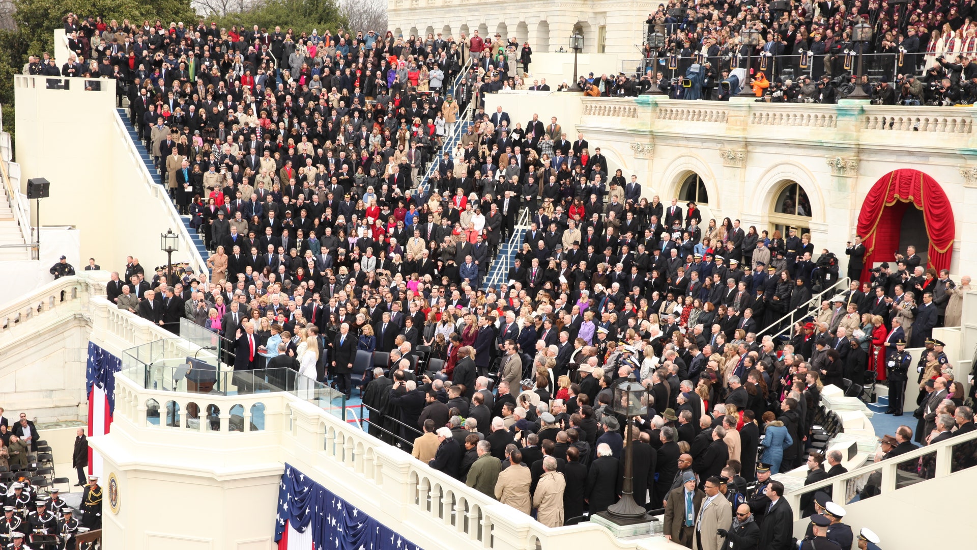 Donald Trump is sworn-in as the 45th president on Capitol Hill in Washington.