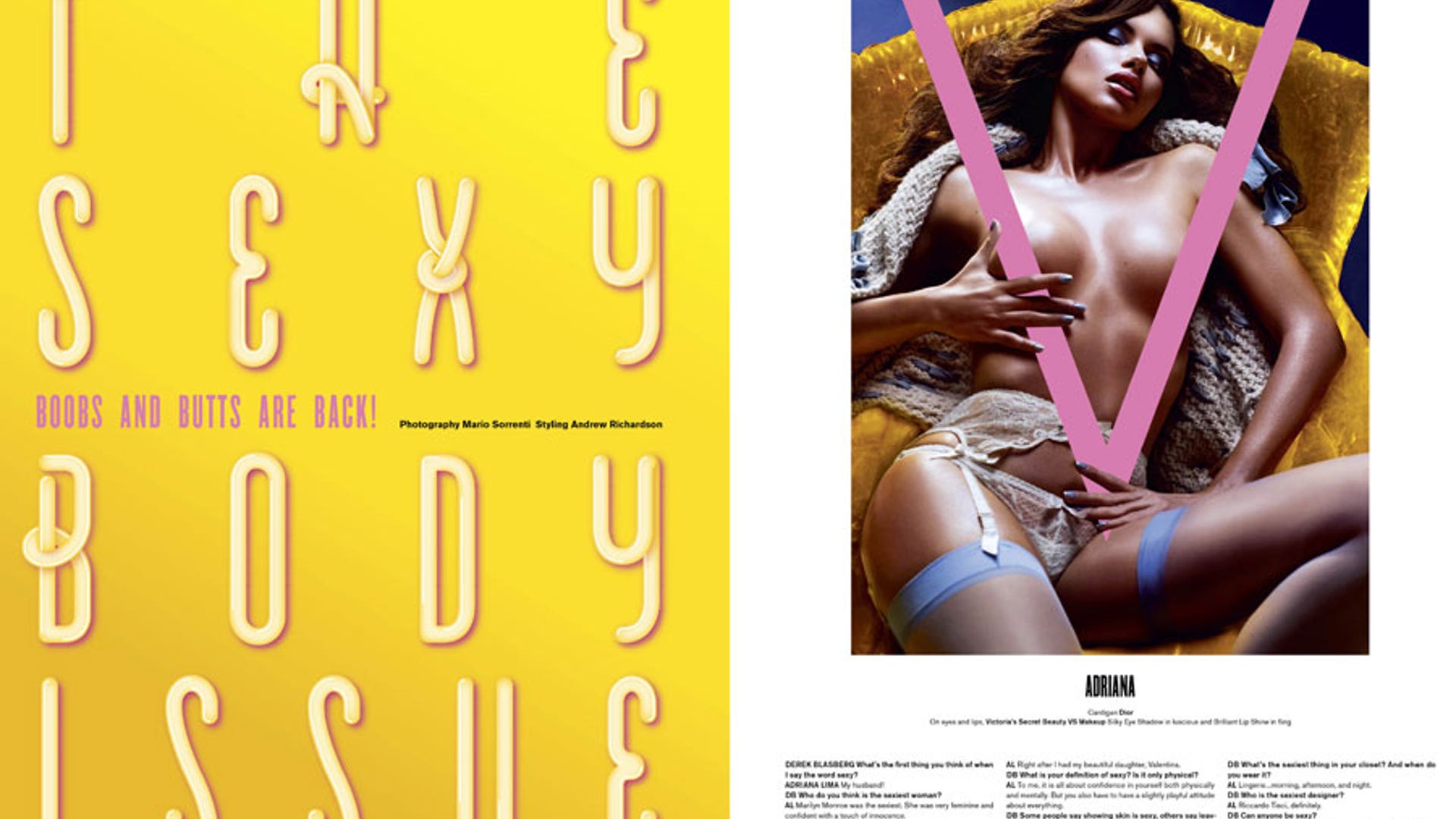Adriana's 'Sexy Body' Spread