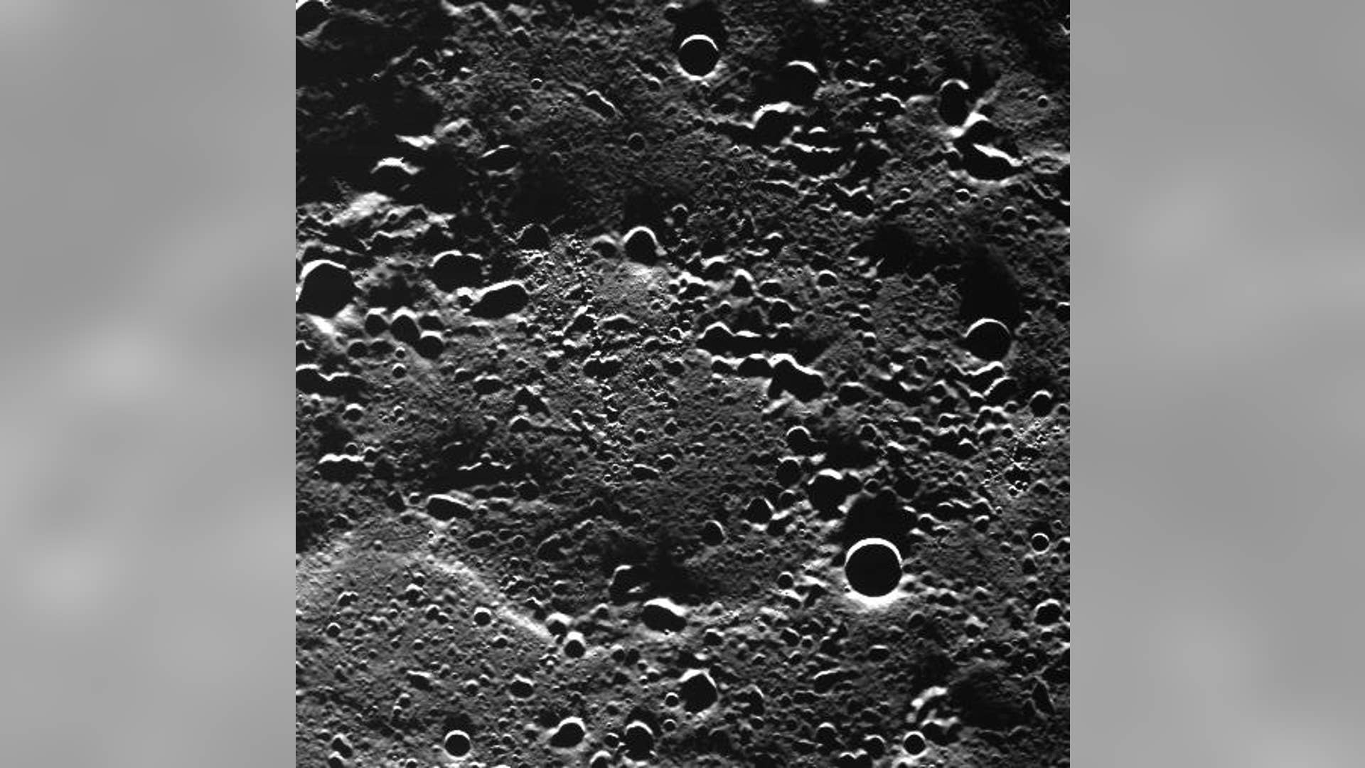 Terrain near Mercury's pole