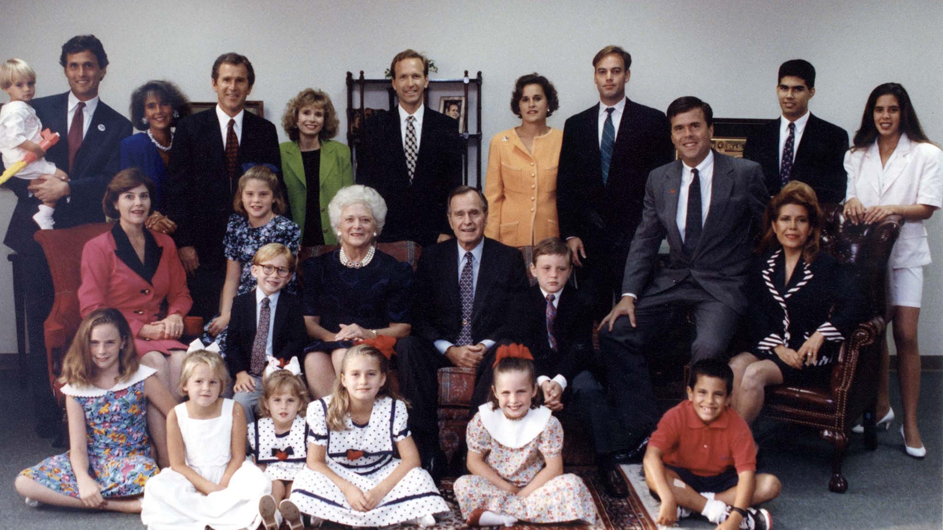 Bush family portrait in Houston, Texas
