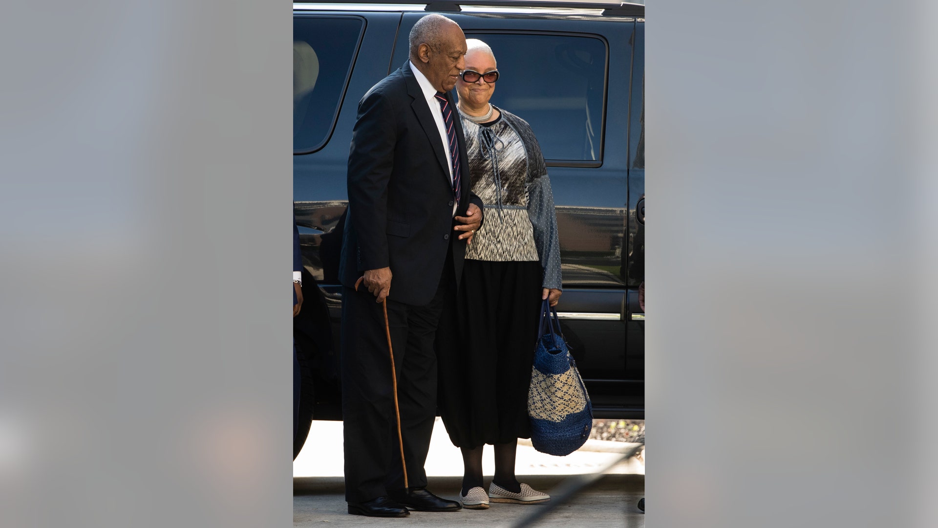 Bill Cosby arrives for his sexual assault trial with his wife Camille Cosby on June 12, 2017. 