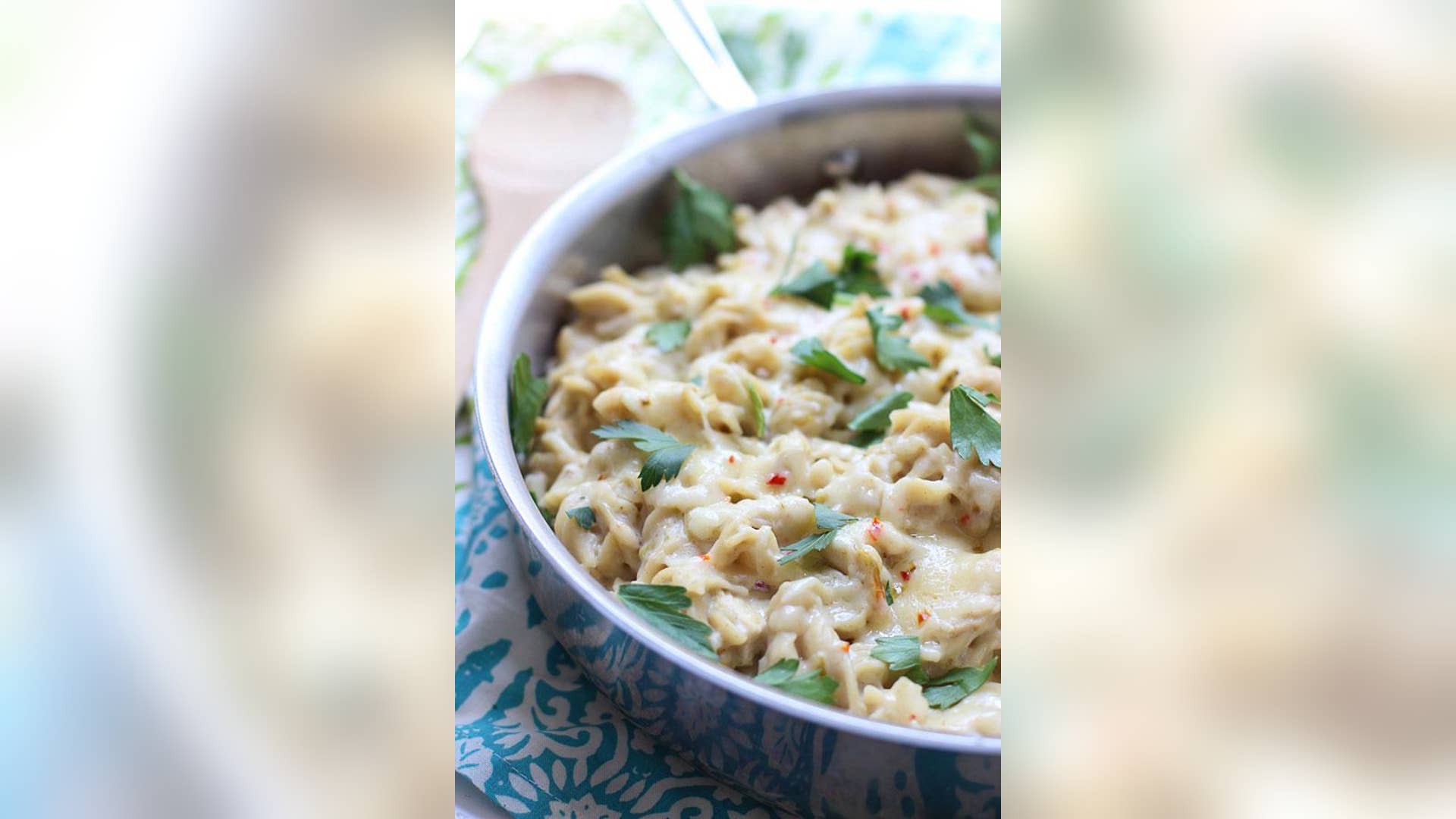 One-Pan Cheddar Chicken Enchilada Pasta