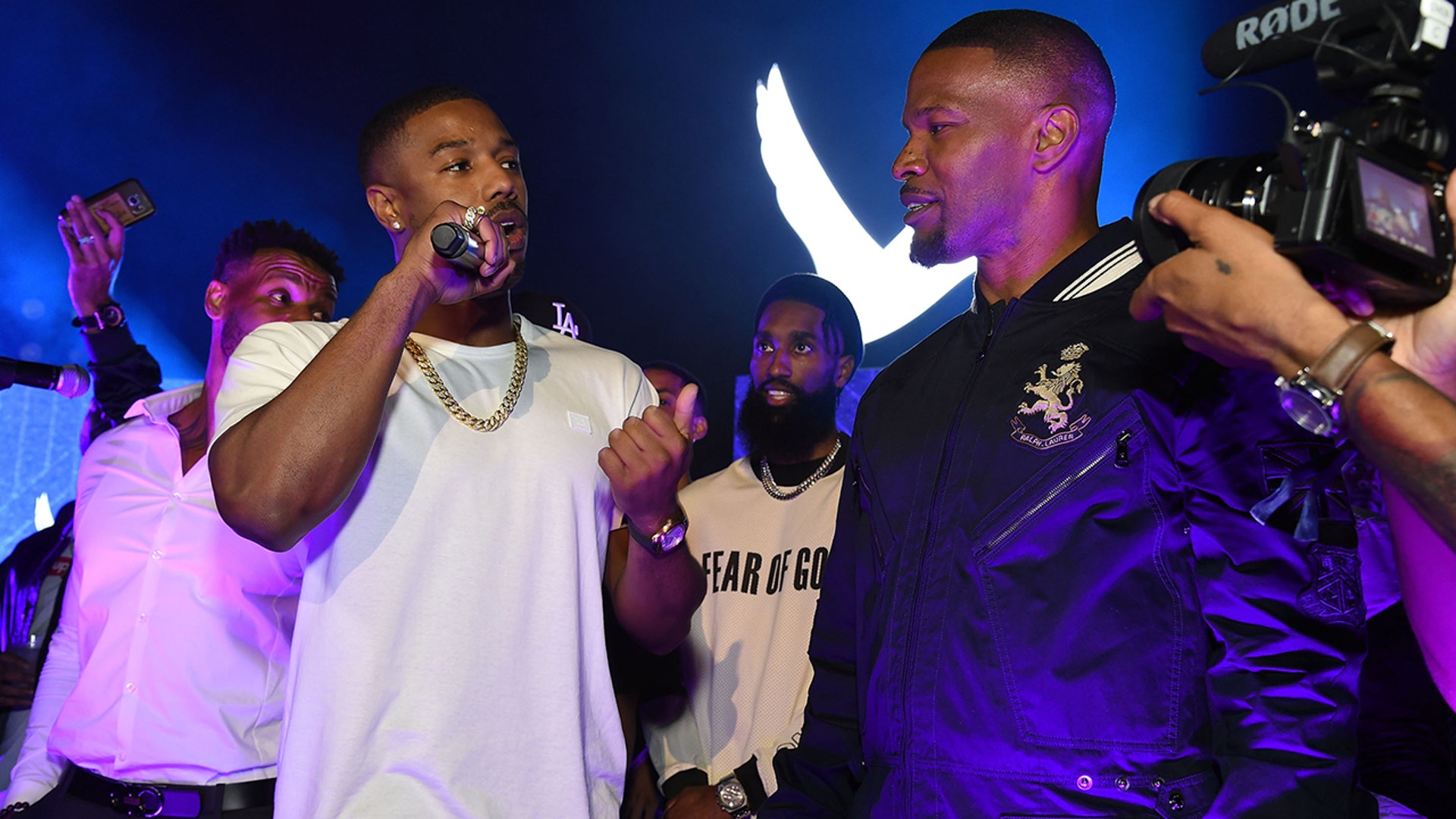 LOS ANGELES, CA - JUNE 24: Jamie Foxx and Michael B. Jordan attend the 2018 BET Awards After Party hosted by Grey Goose and Jamie Foxx on June 24, 2018 in Los Angeles, California. (Photo by Michael Kovac/Getty Images for Grey Goose)