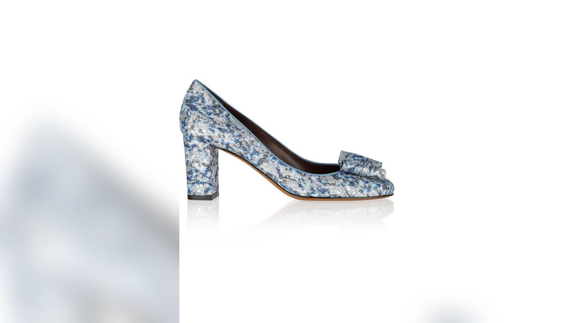 Bruno Magli Bow-Embellished Metallic Lace Pumps
