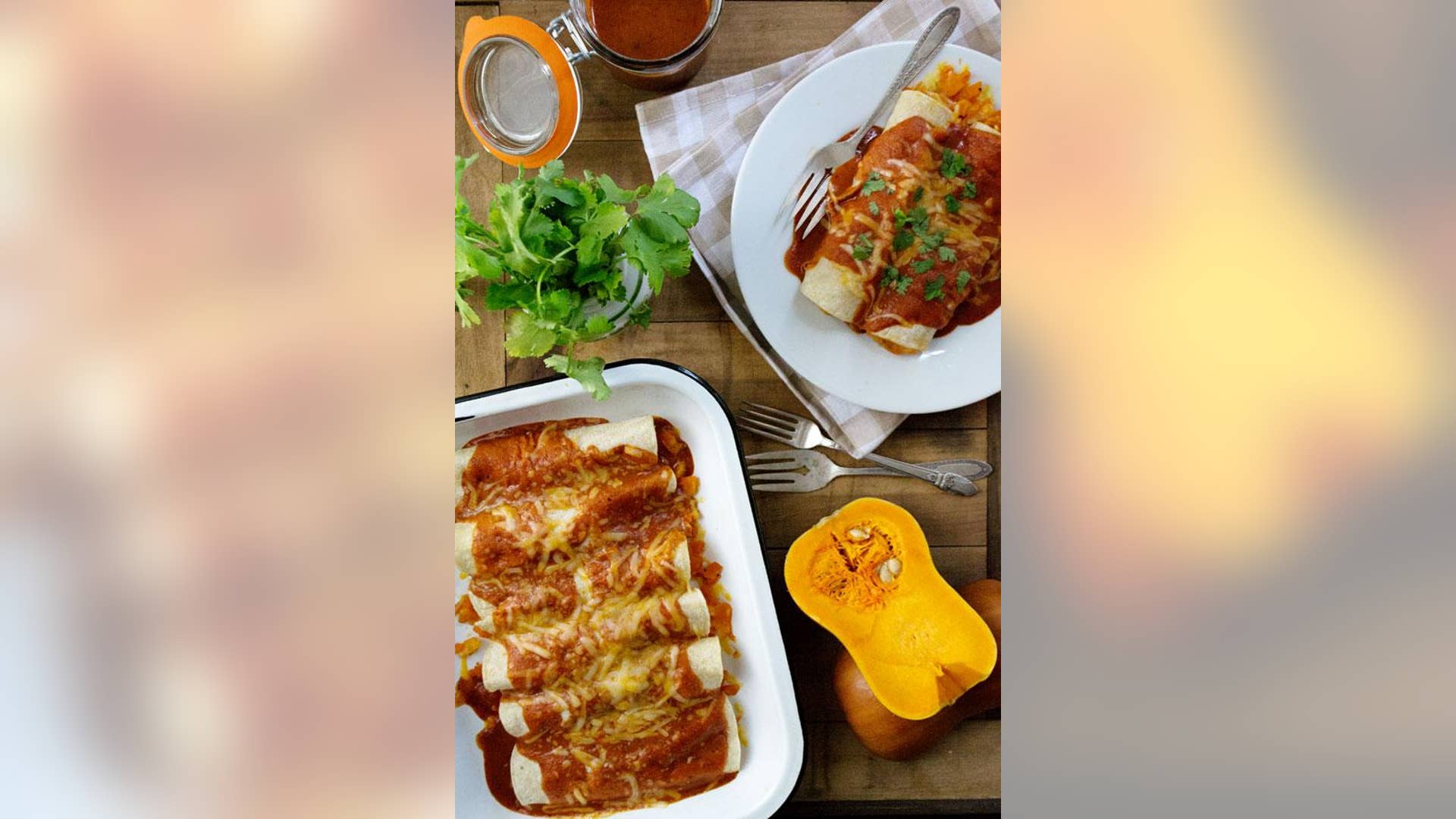 Butternut Squash Enchiladas