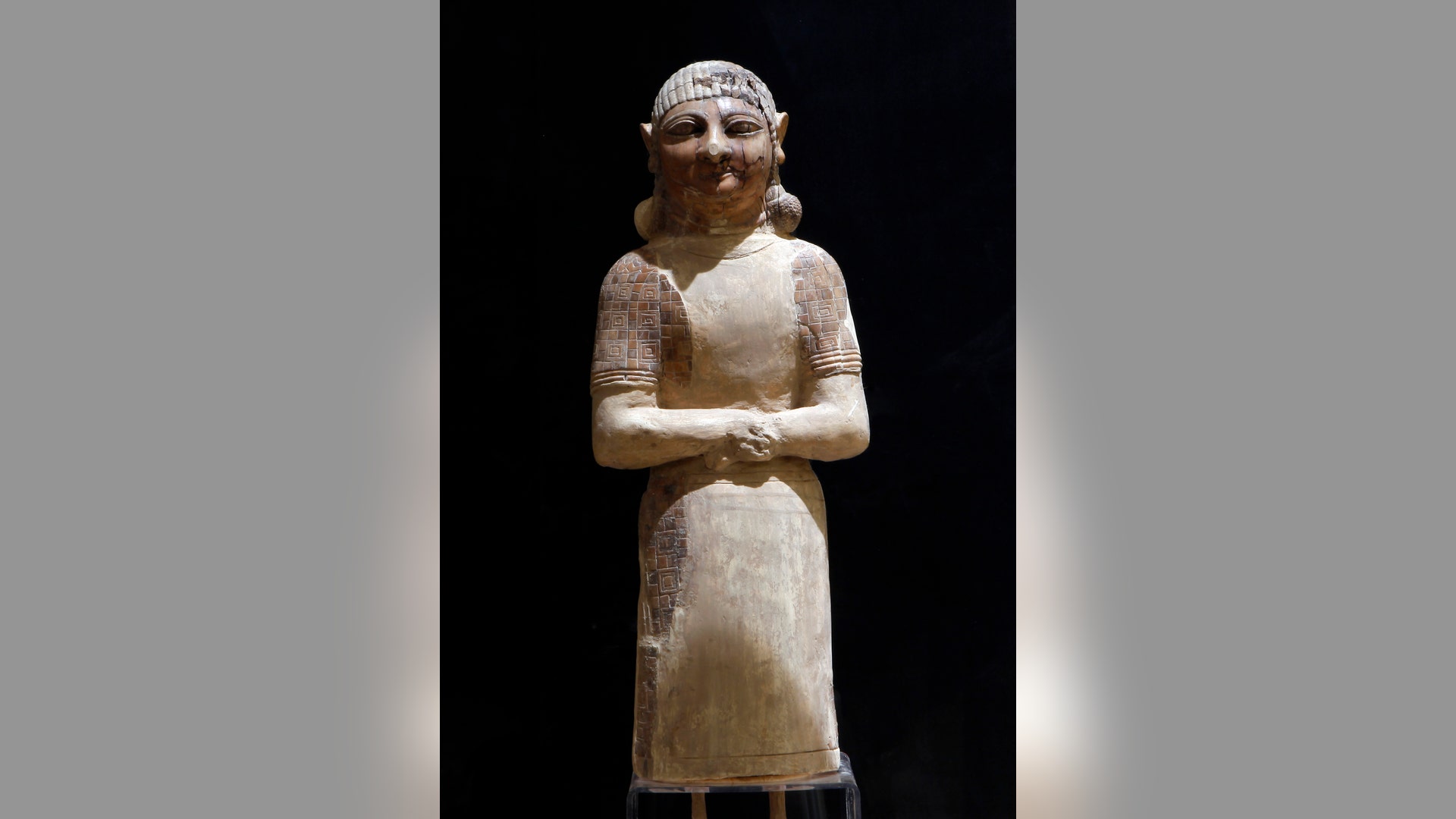 A statue of a woman from the Kingdom of Nimrod from the ninth century B.C.