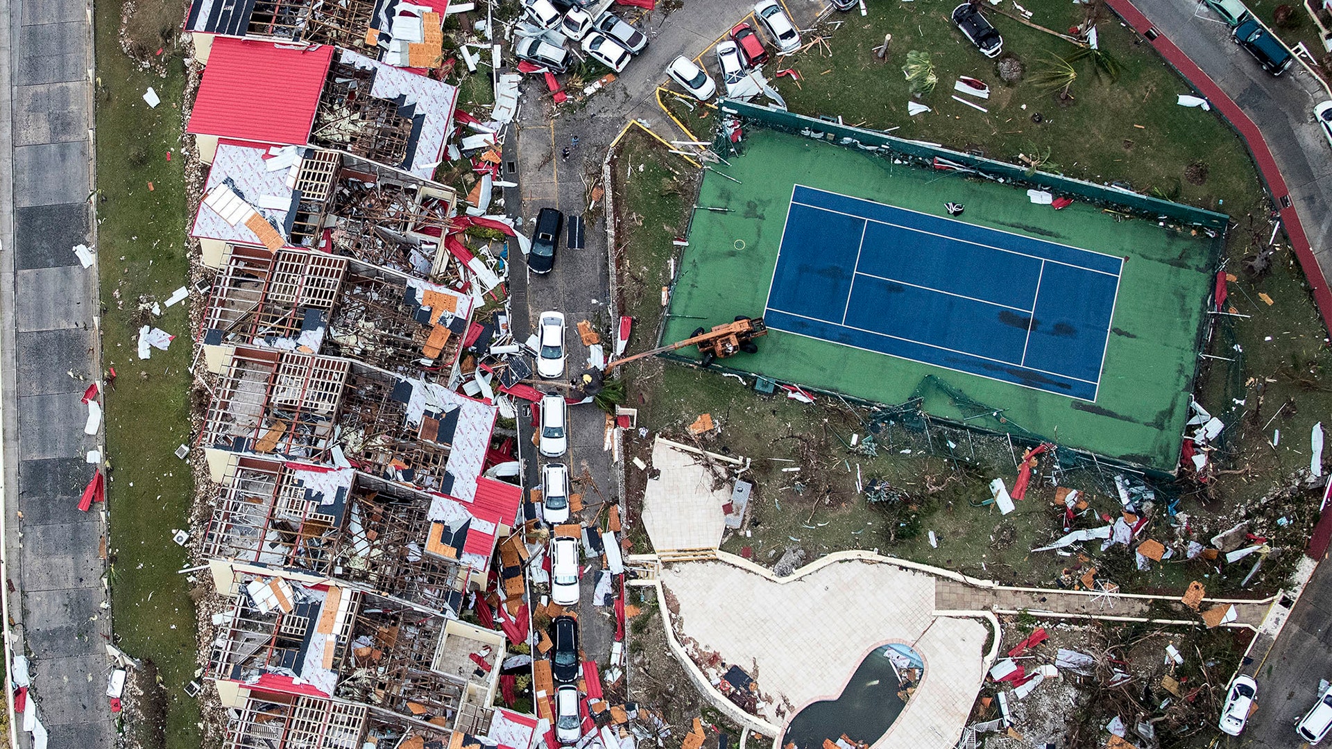Hurricane Irma storm damage in St. Maarten, Wednesday