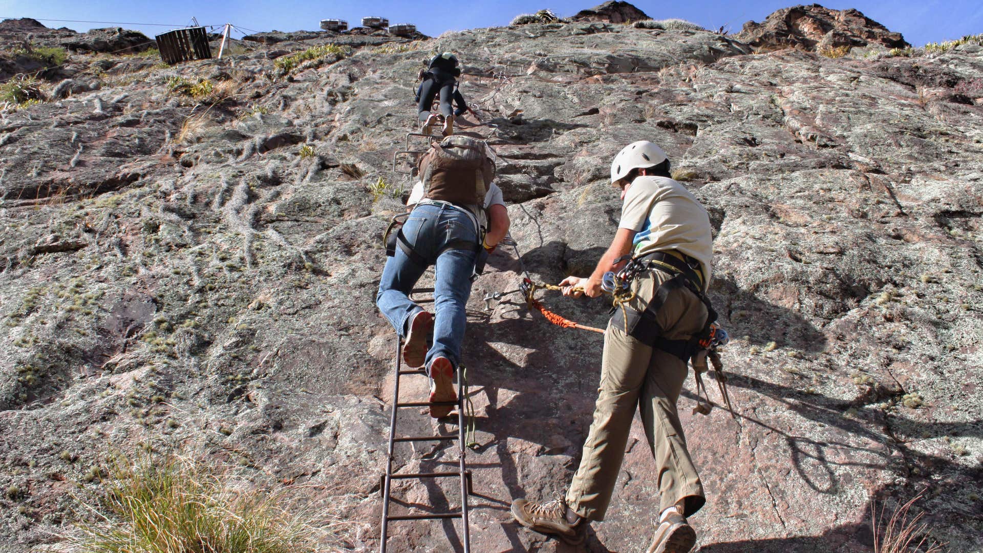 Guests experience mountain climbing without the risks
