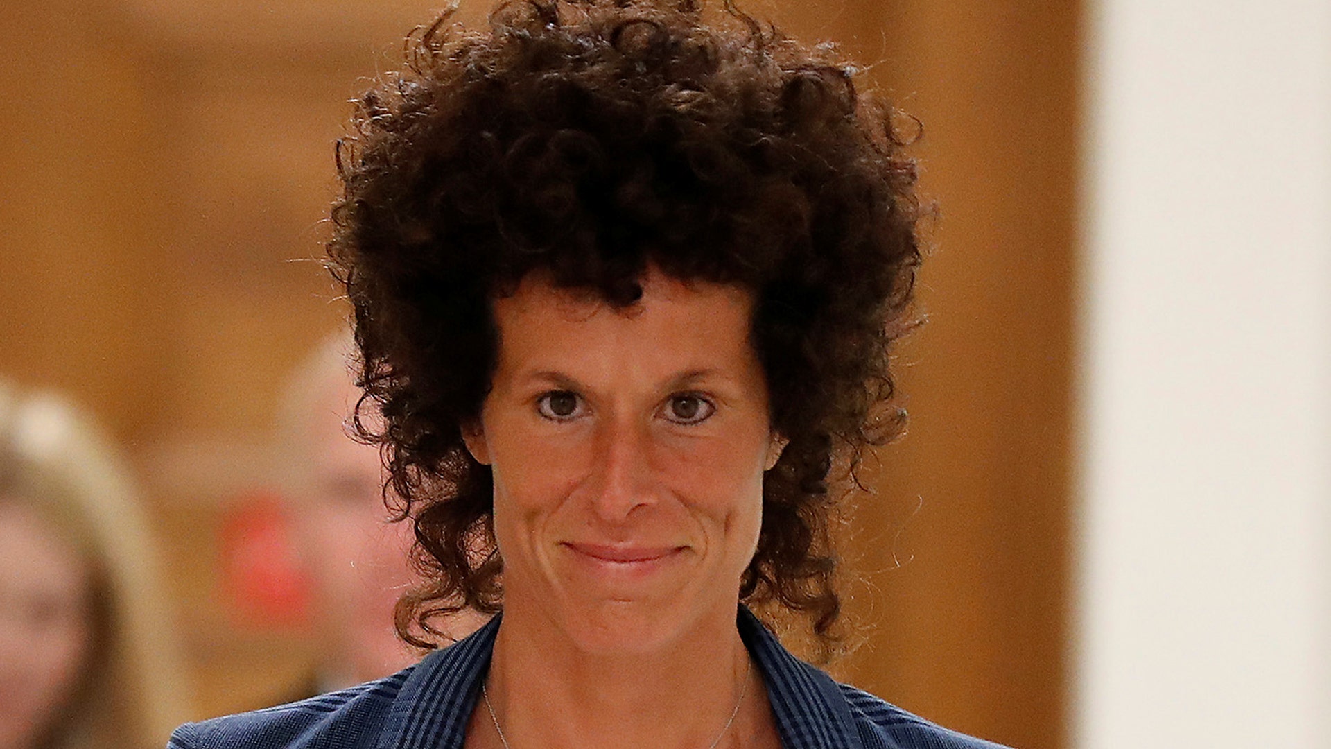 Accuser Andrea Constand leaves the courtroom on June 12, 2017, after the closing arguments.
