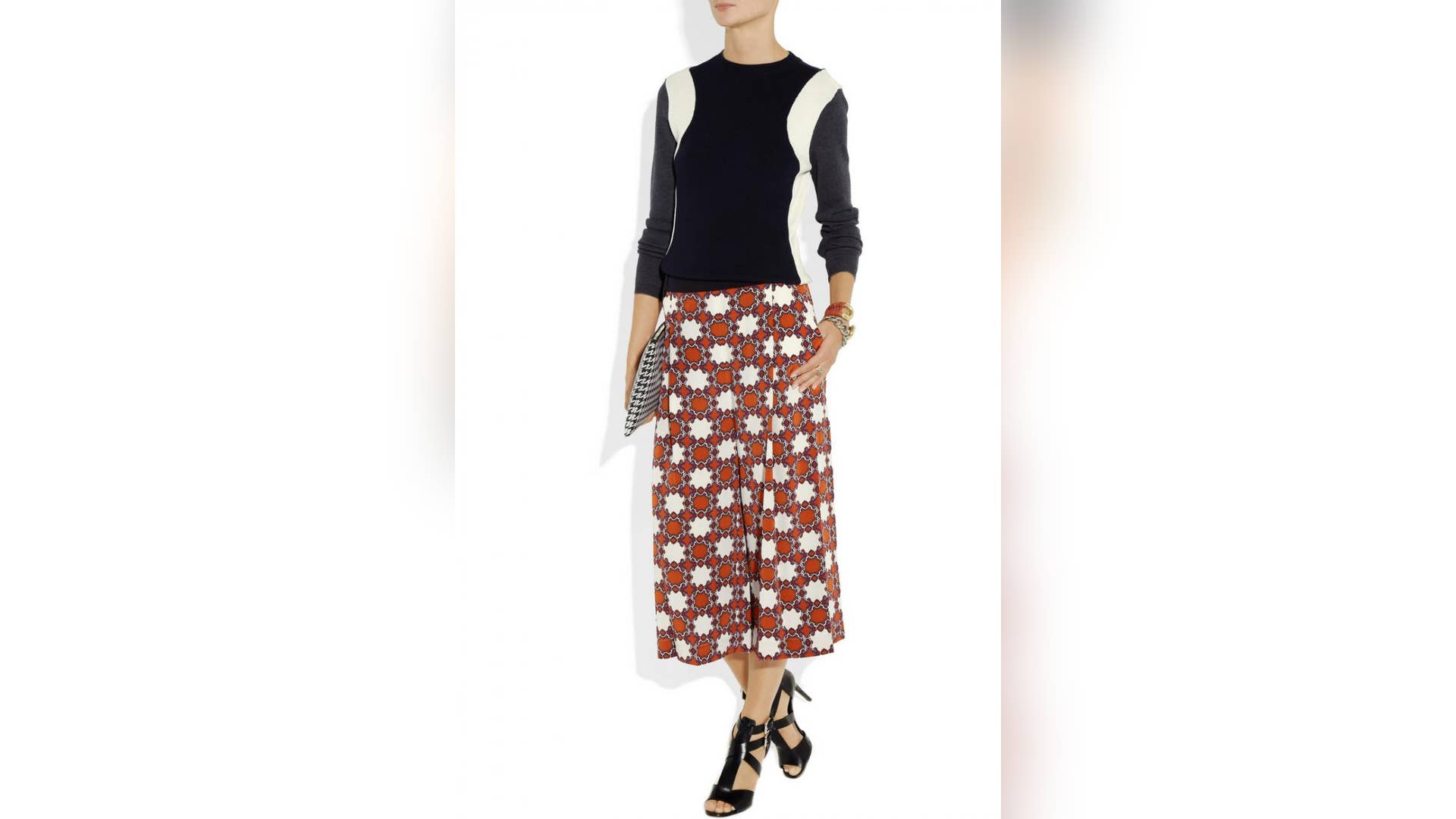Tibi Printed silk Crepe de Chine Culottes