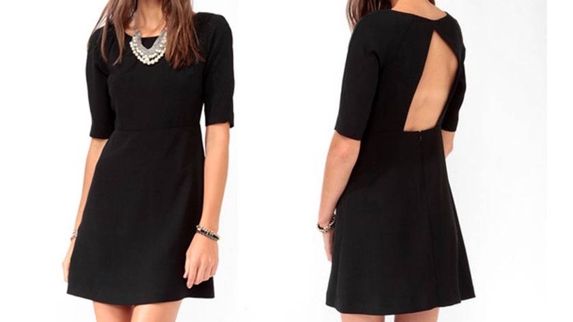 Solid Cutout Back Dress