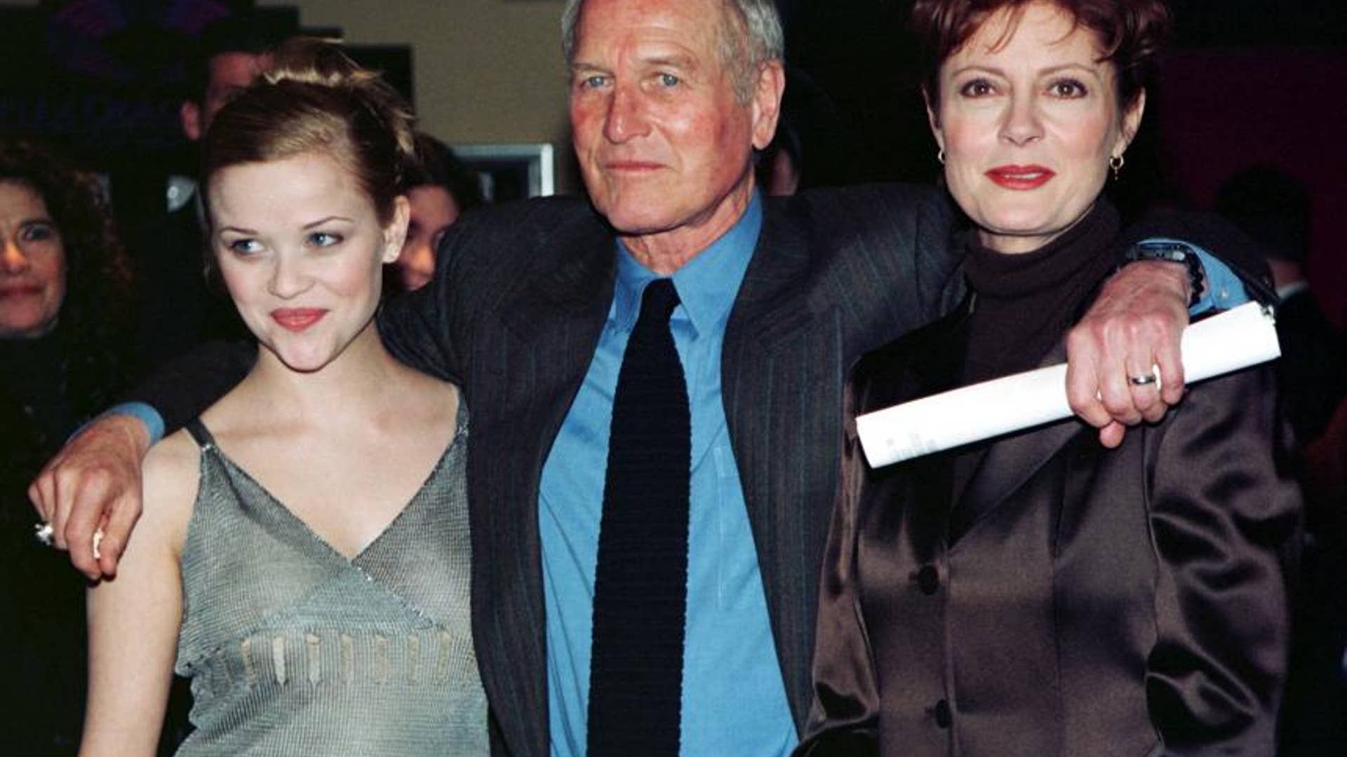 At just 20 years old, Witherspoon starred alongside Paul Newman and Susan Sarandon in the film "Twilight" — the one without the vampires. Here they are posing for photographers at the world premiere in New York City.