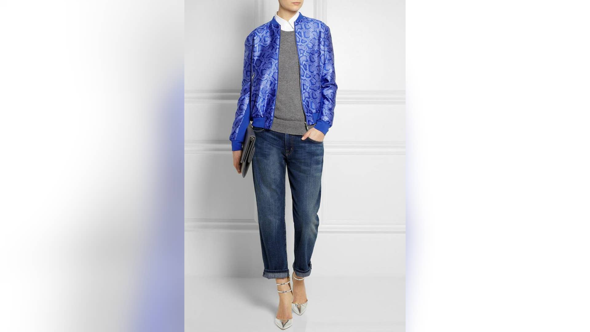 Richard Nicoll Python-jacquard bomber jacket