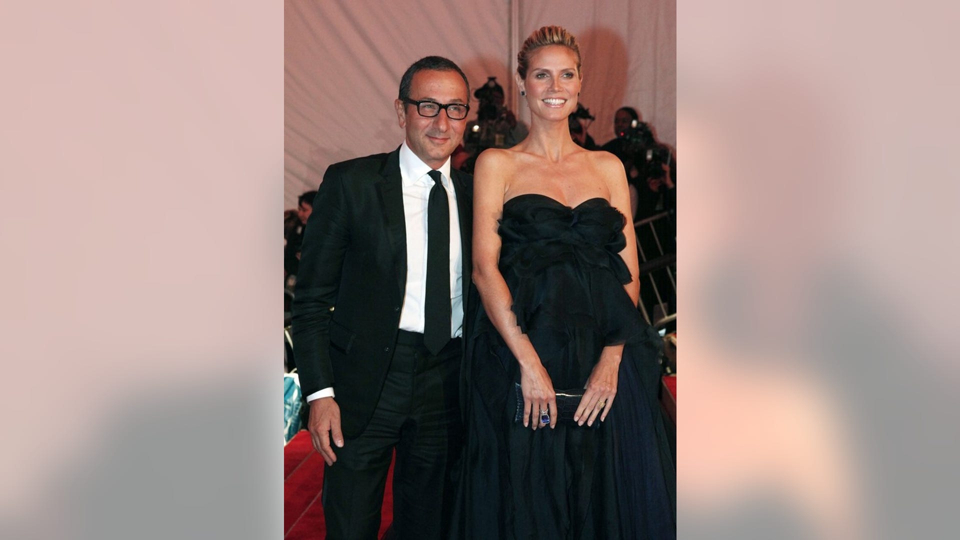 Heidi Klum Poses With Designer J. Mendel