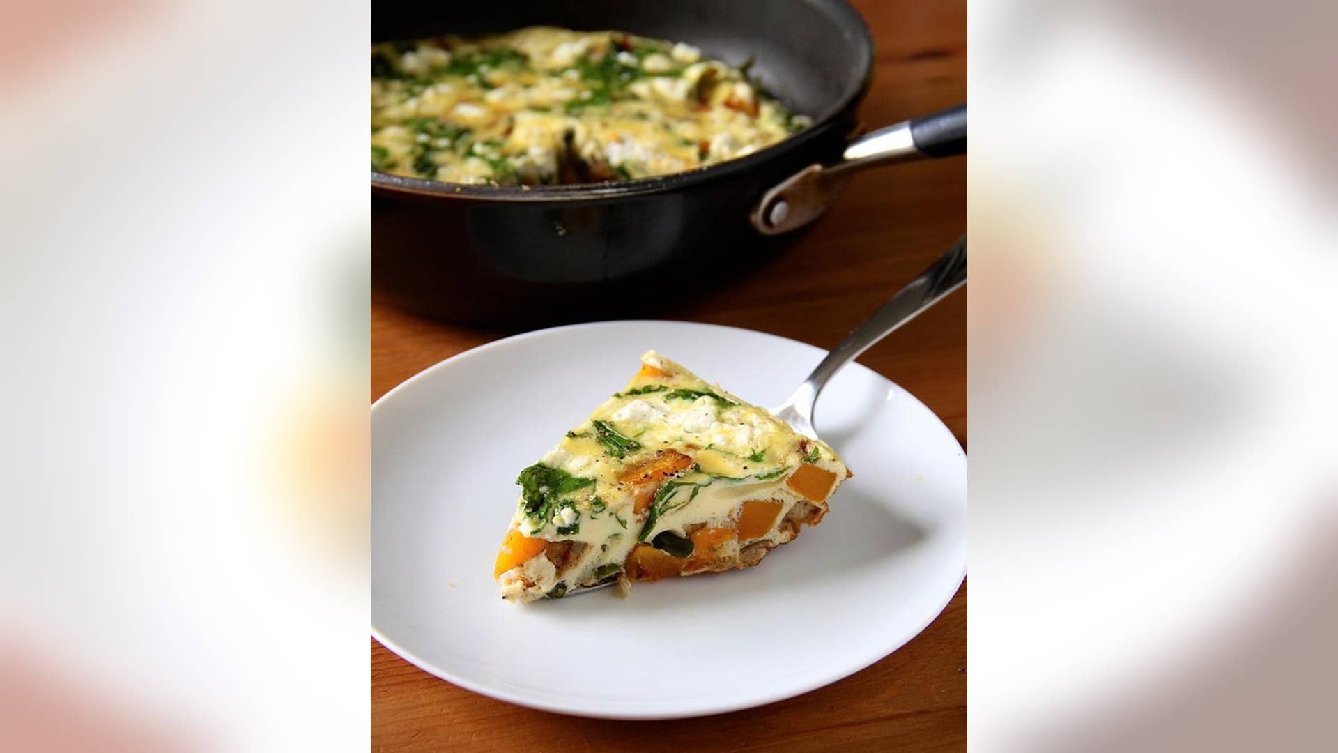Butternut Squash, Kale and Garlic Scape Frittata