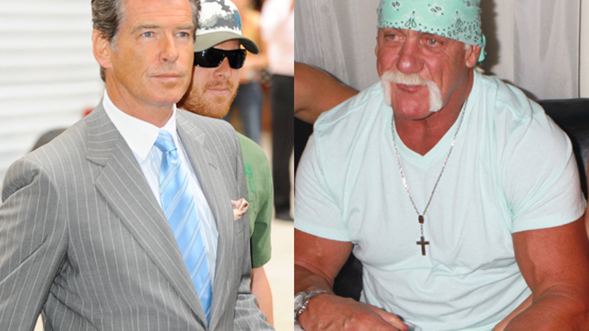 Pierce Brosnan and Hulk Hogan