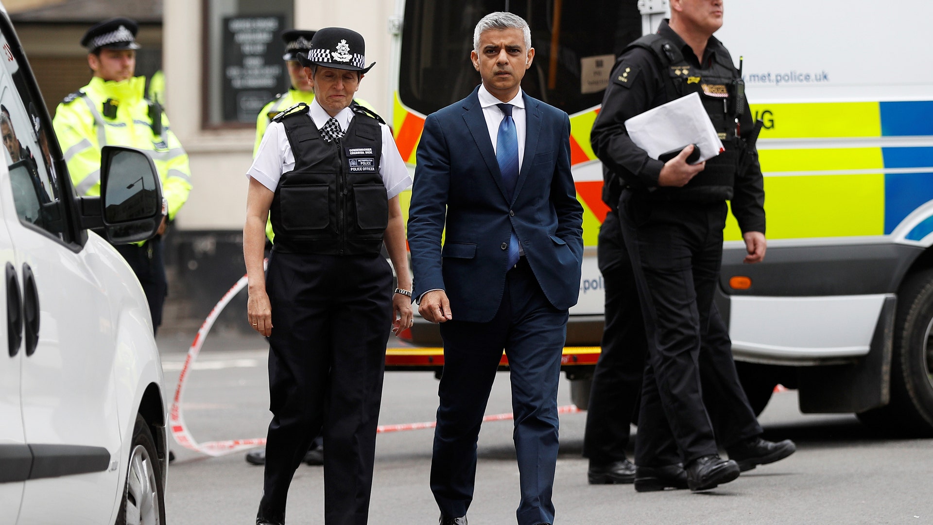 London Mayor Sadiq Khan and Metropolitan Police Commissioner Cressida Dick visit London Bridge and Borough Market 