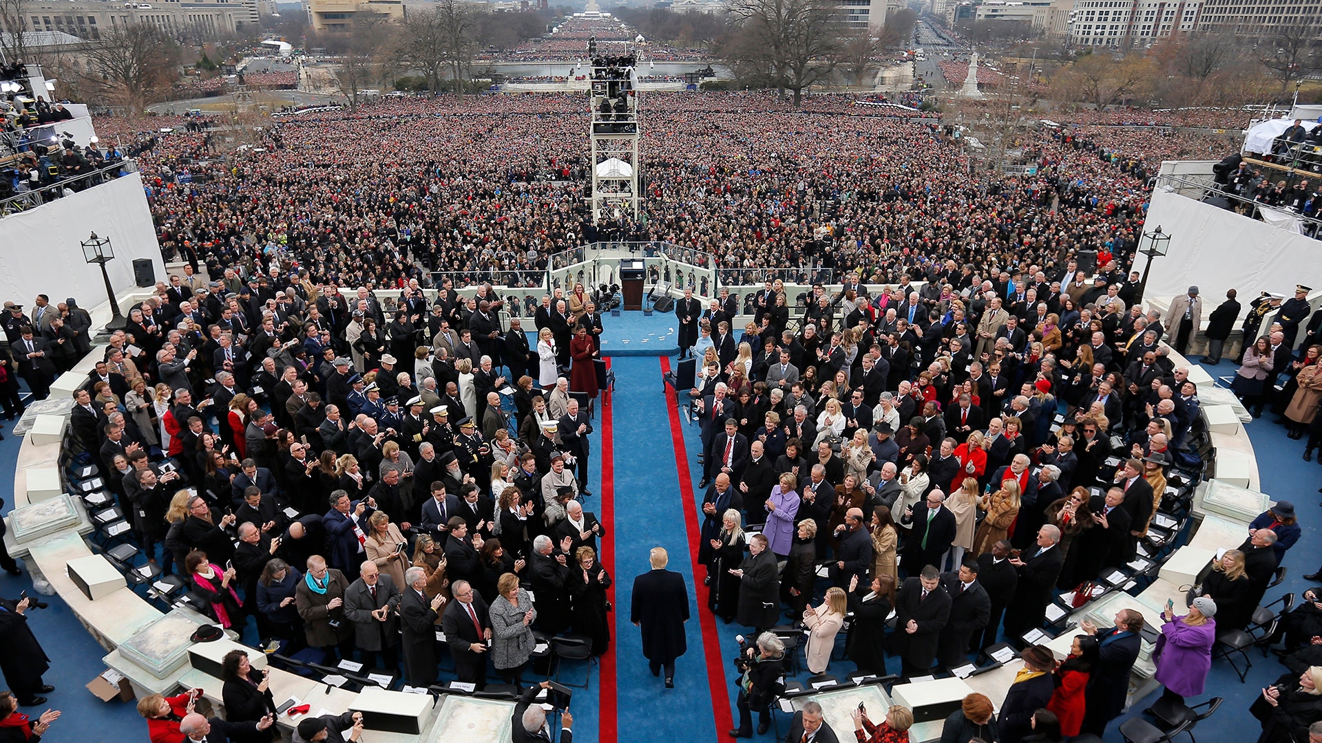 President-elect Donald Trump arrives for the inauguration ceremonies on the West front of the U.S. Capitol in Washington, January 20