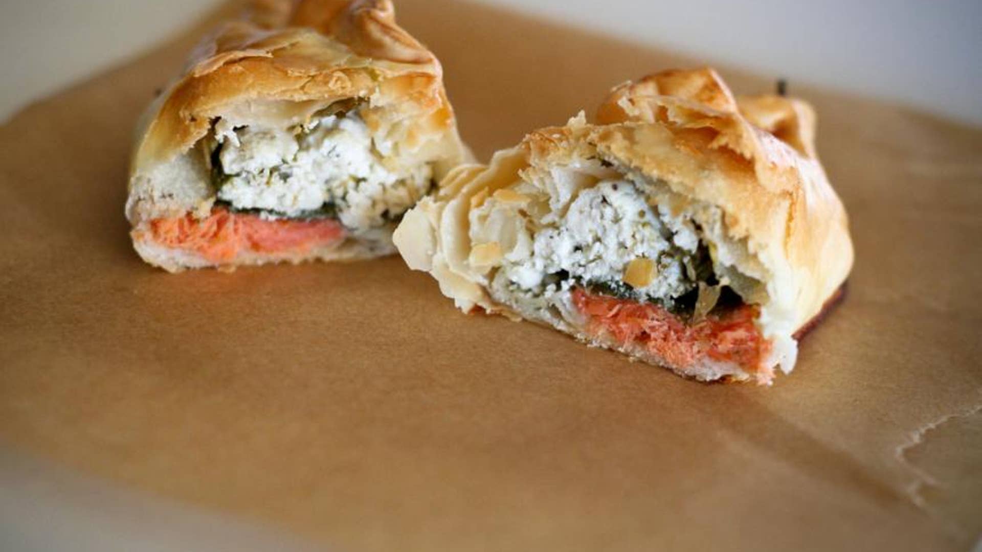 Smoked Salmon, Goat Cheese and Spinach Empanadas
