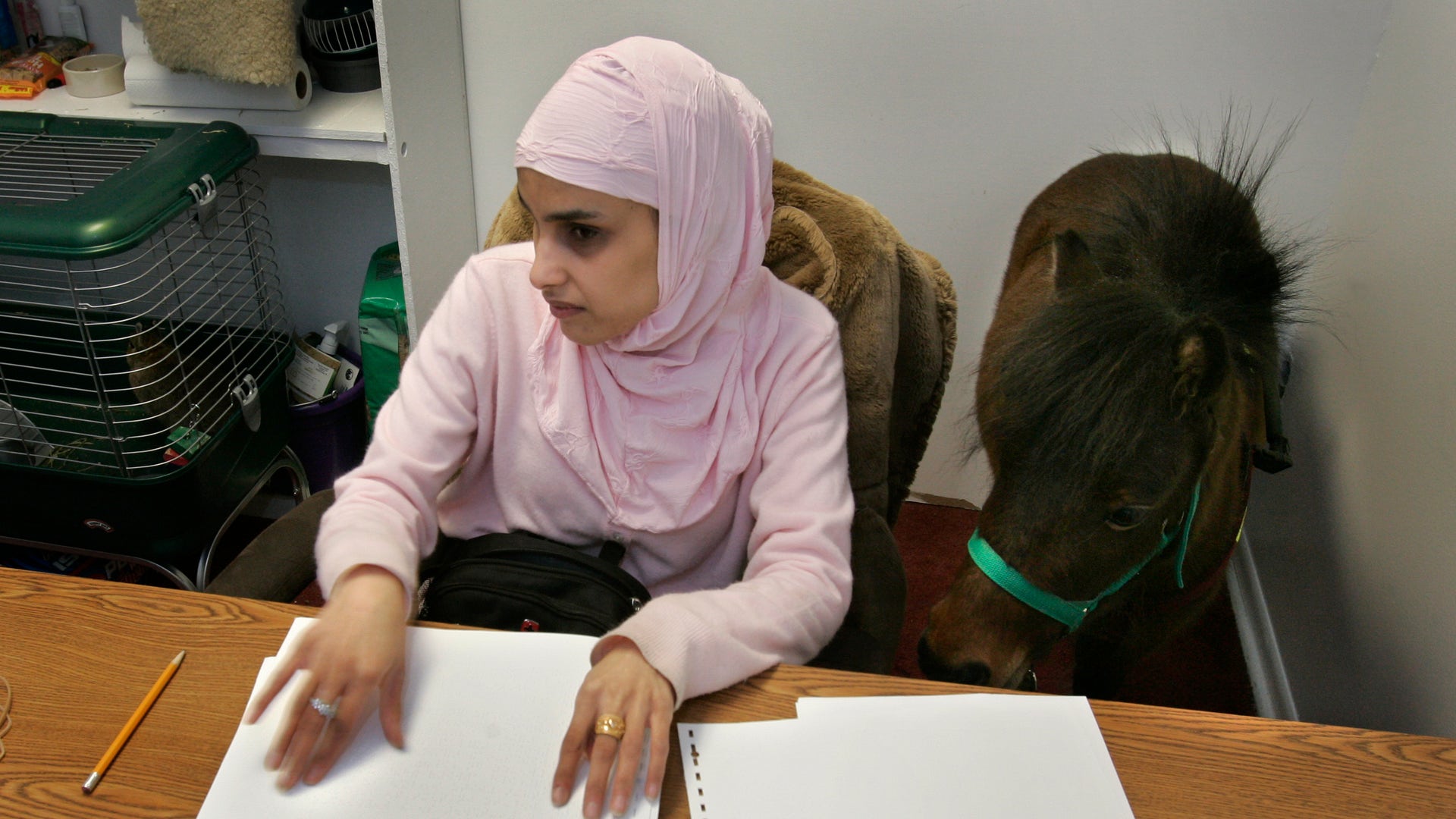 Mona Ramouni with her guide horse