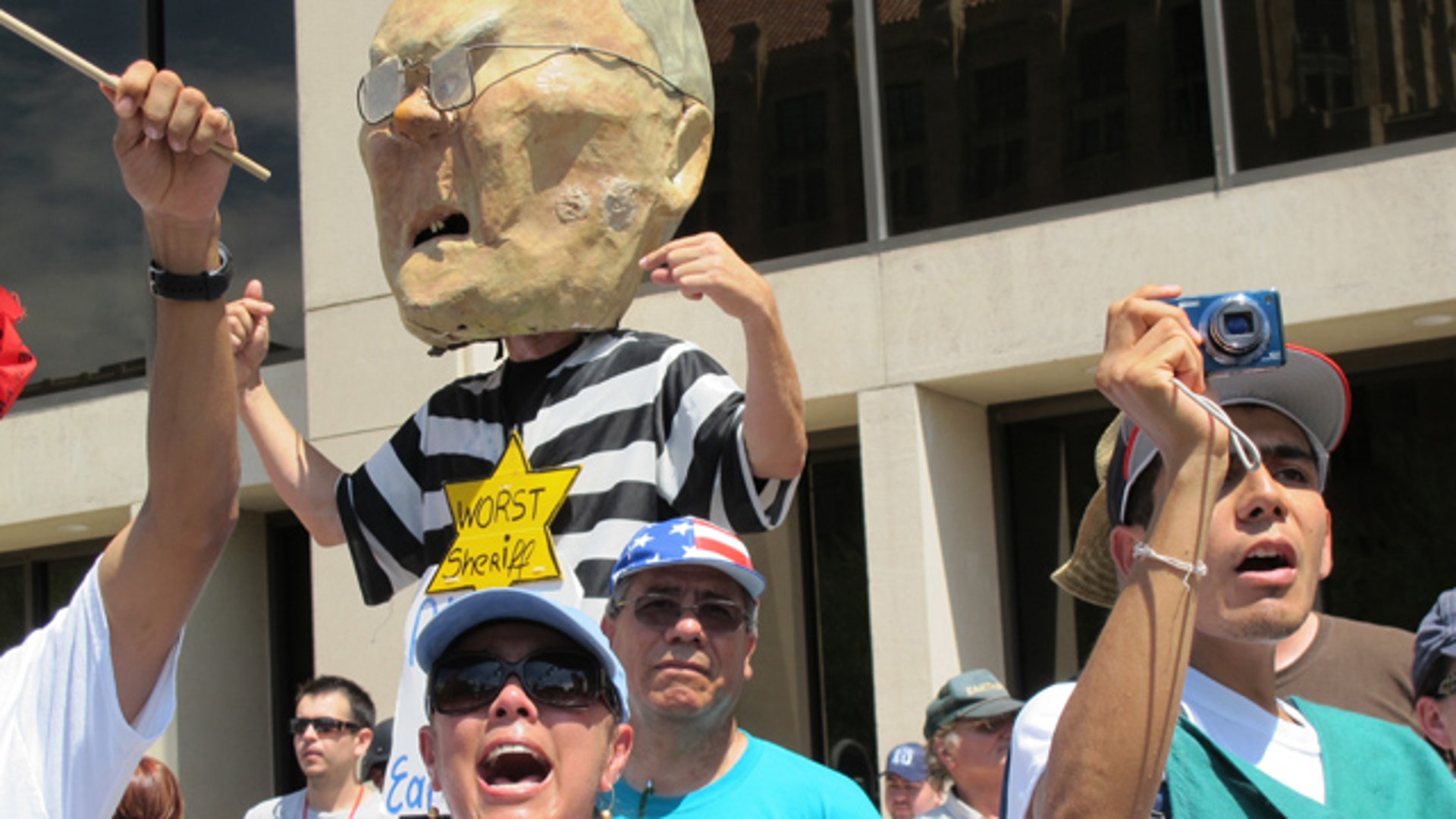 Protestors in Phoenix