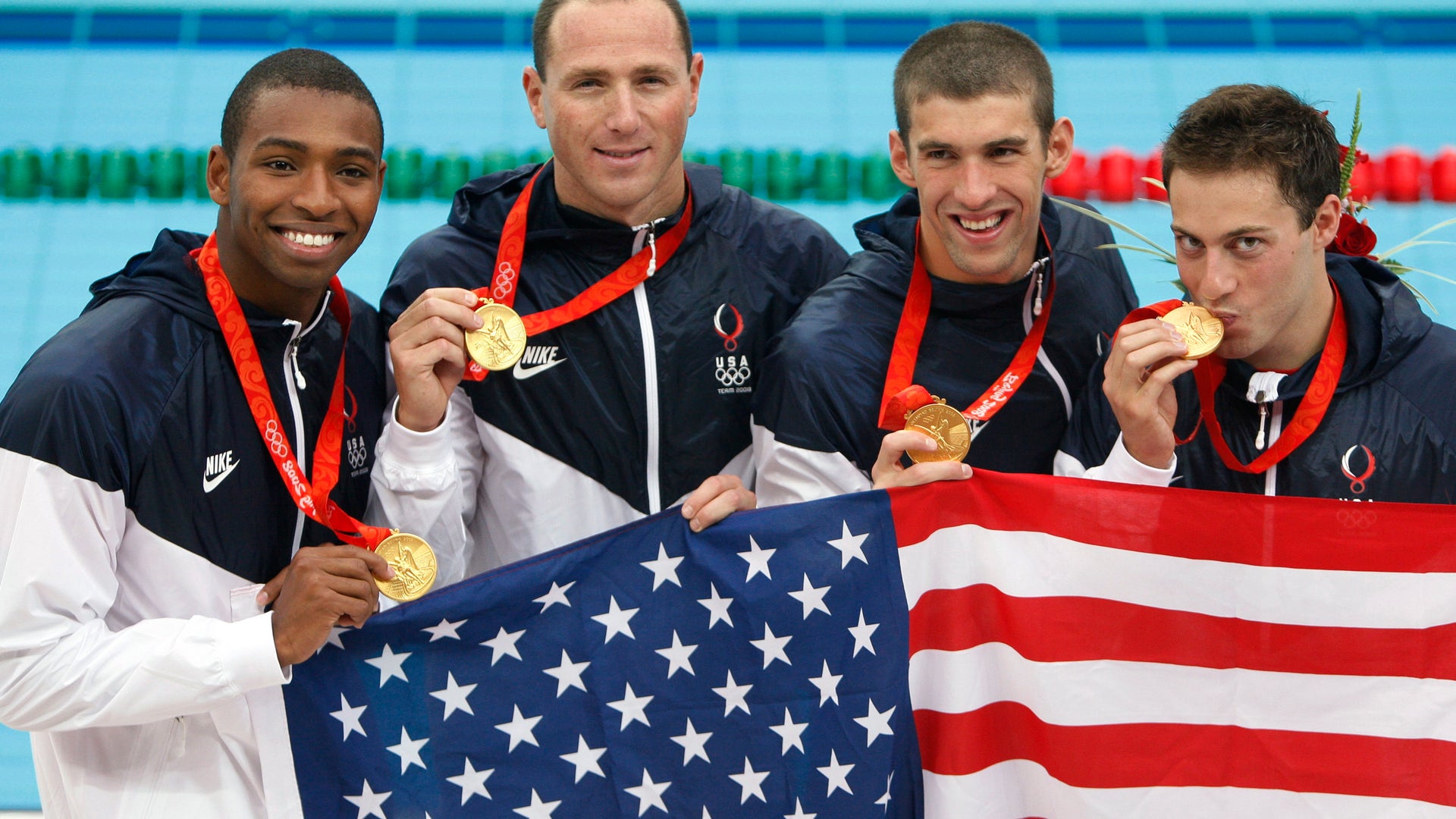 Beijing, 4x100-meter freestyle relay, Gold