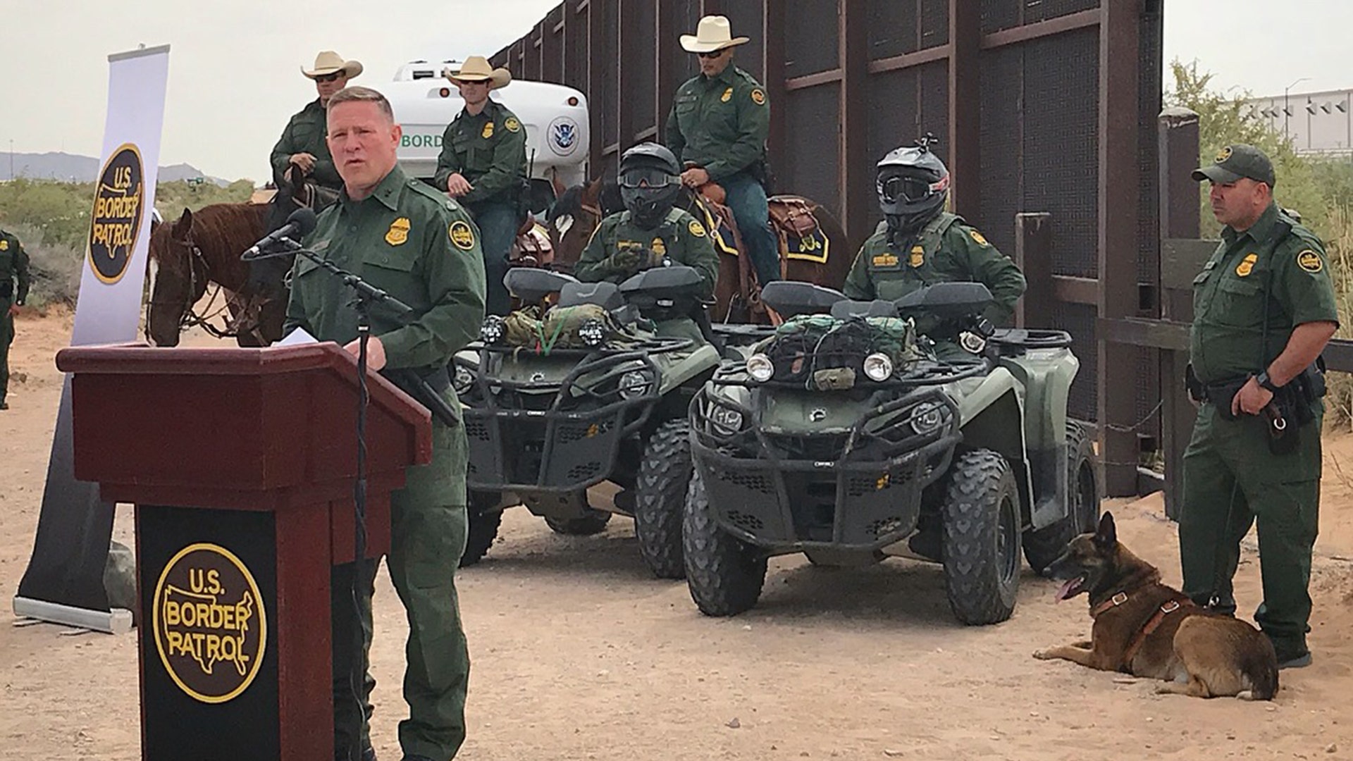 El Paso Sector Chief Aaron Hull speaks about the border wall in New Mexico