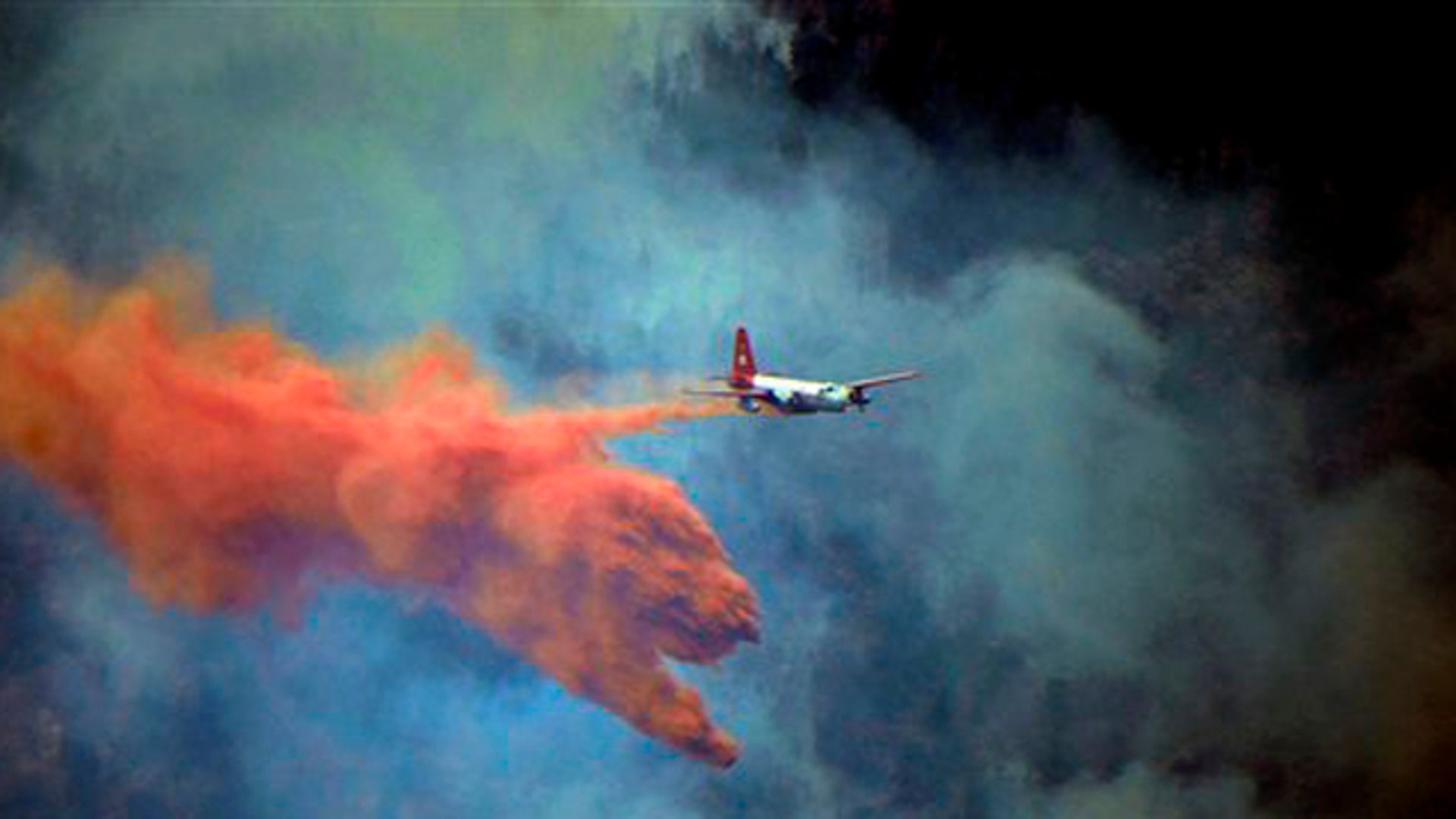 Plane Battles Flames