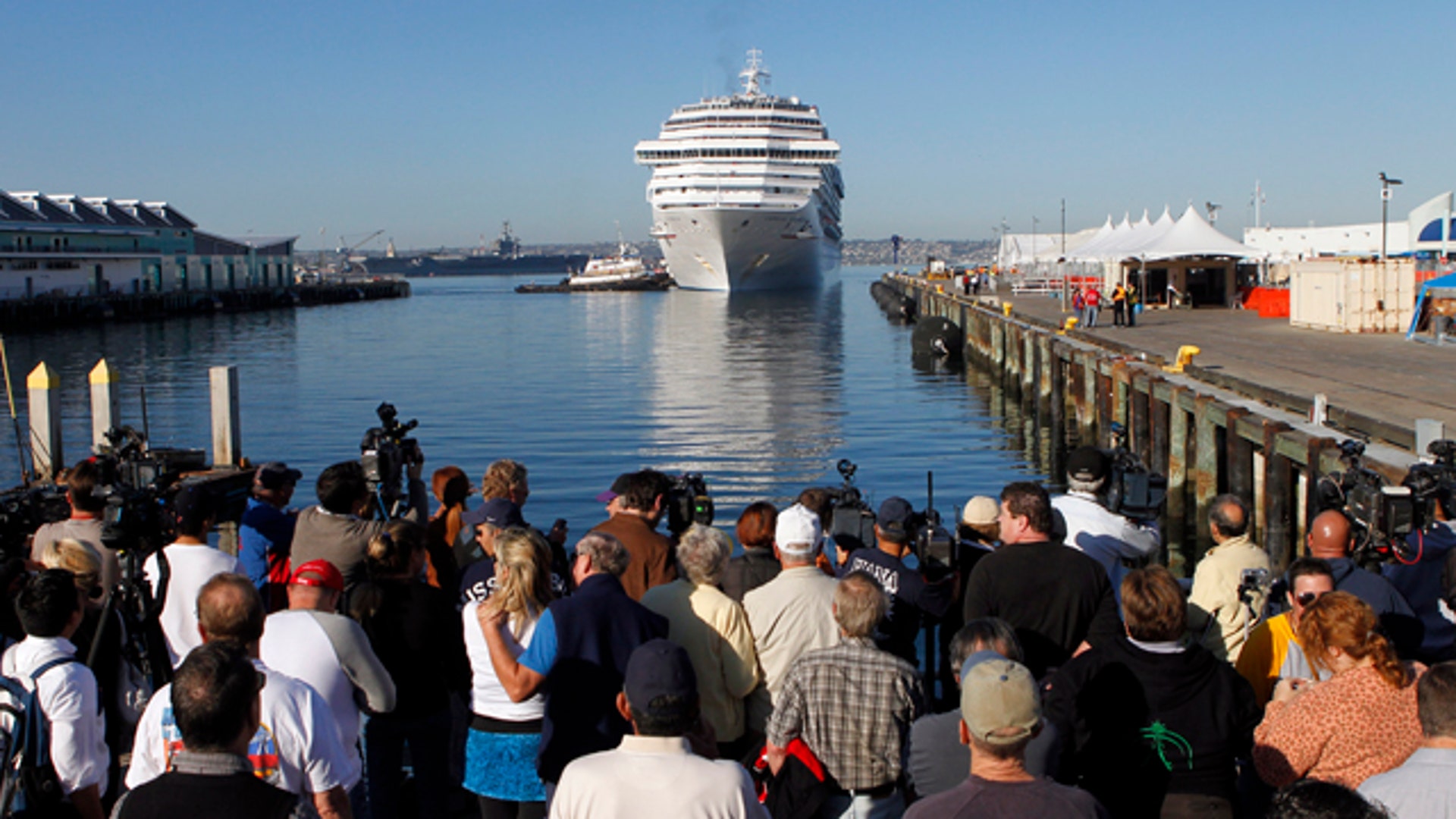 Ship Approaches Dock