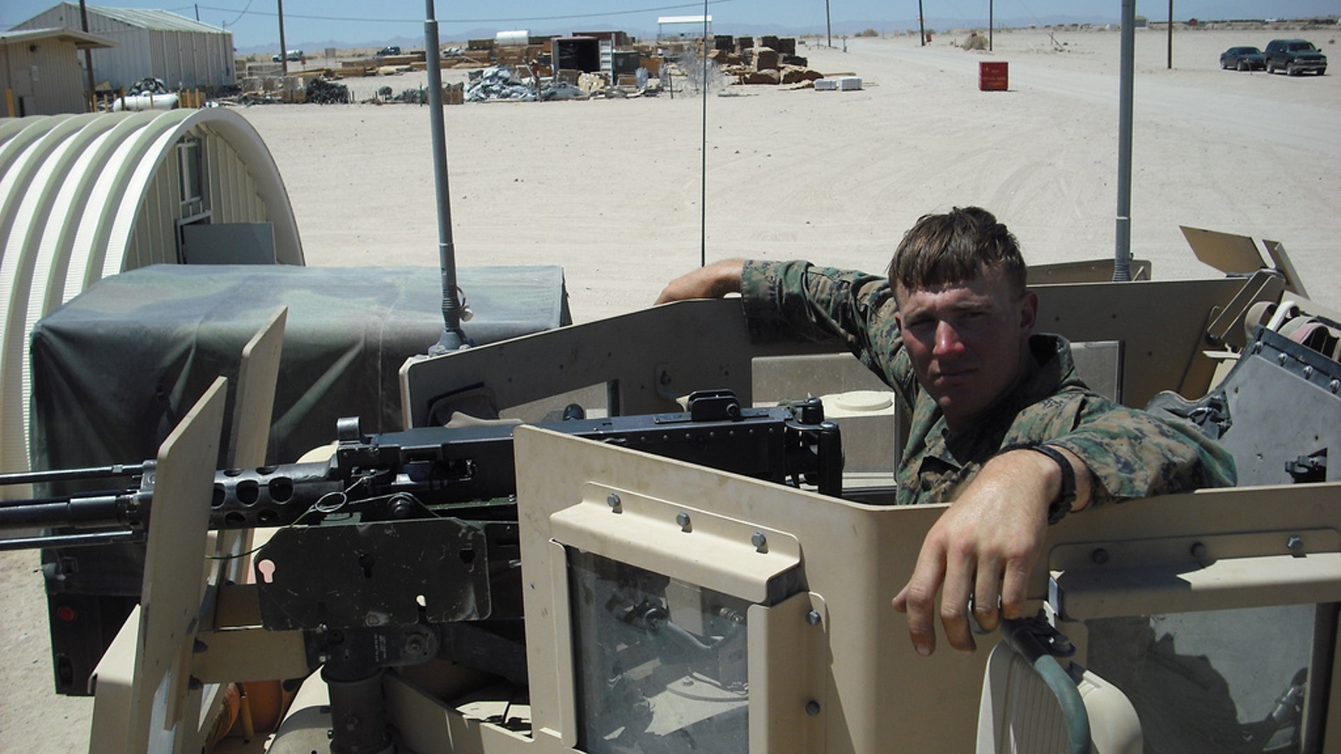 Dakota Meyer Top of Vehicle