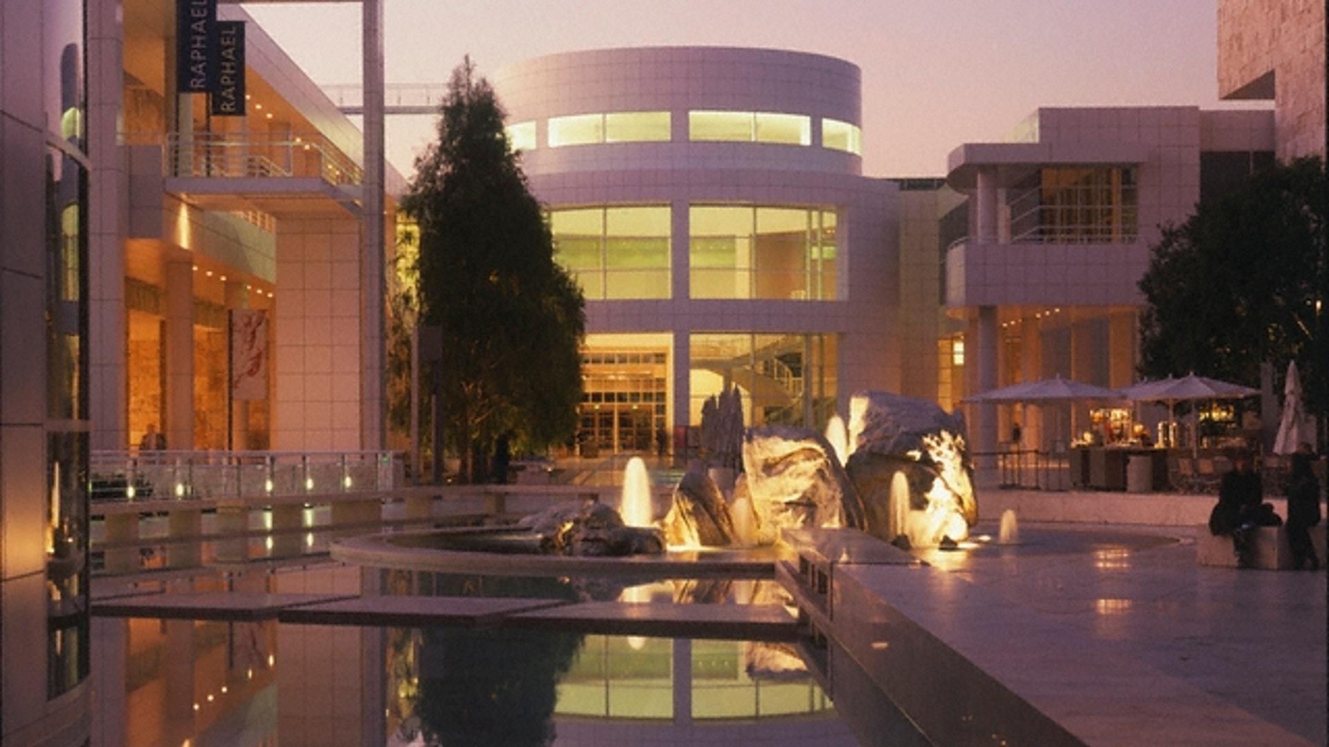 The J. Paul Getty Museum at Dusk