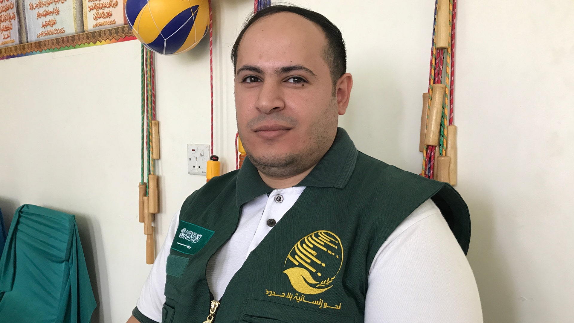 Mohammad Mobarak, the project manager for the school and the KS Relief Center
