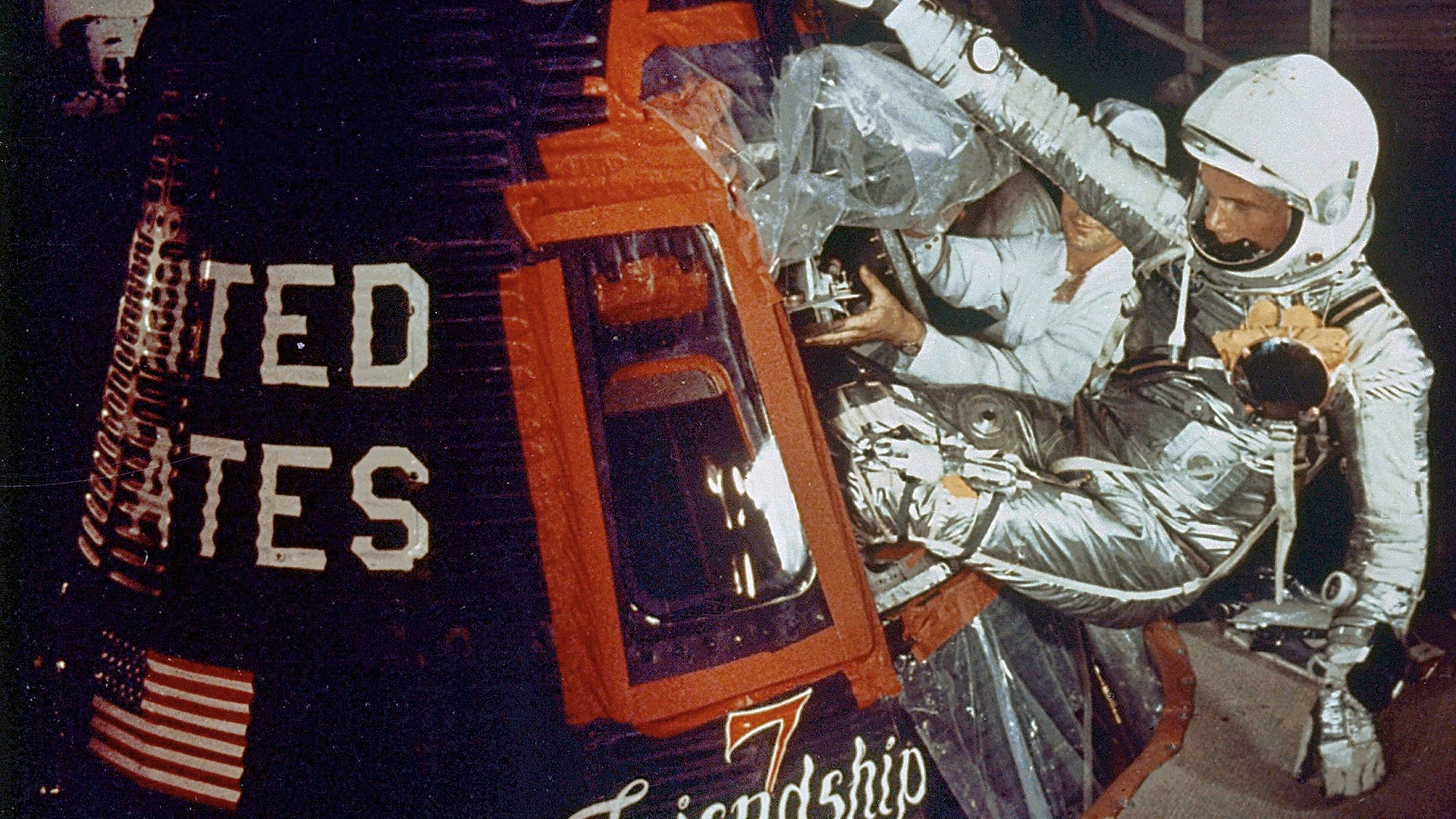 John Glenn 50th: Entering Friendship Capsule