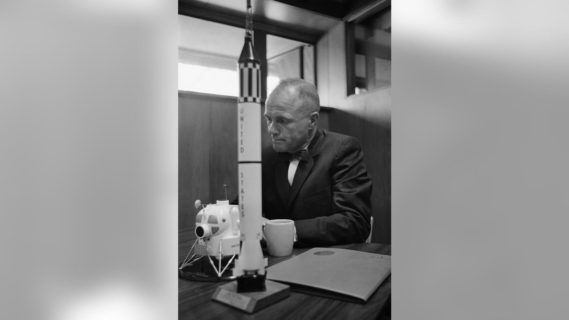 John Glenn 50th: With rocket model