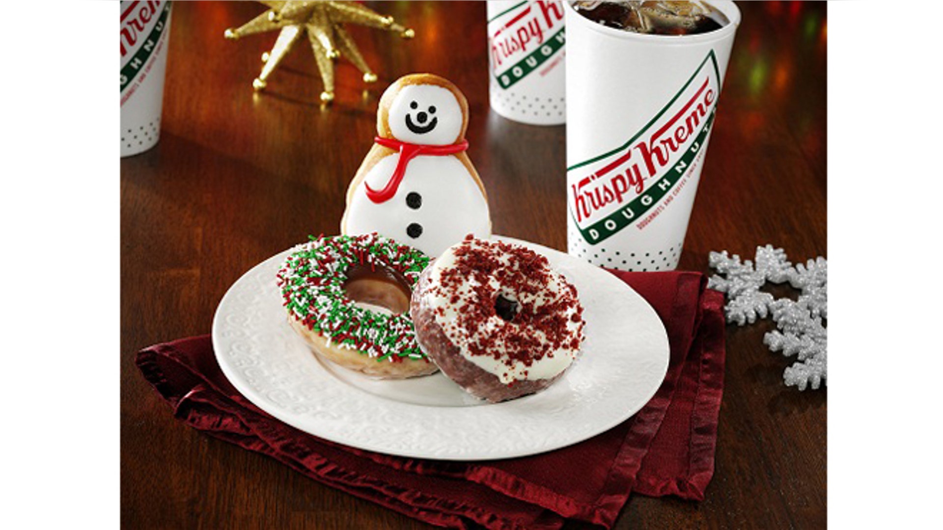 Krispy Kreme’s Snowman Doughnut