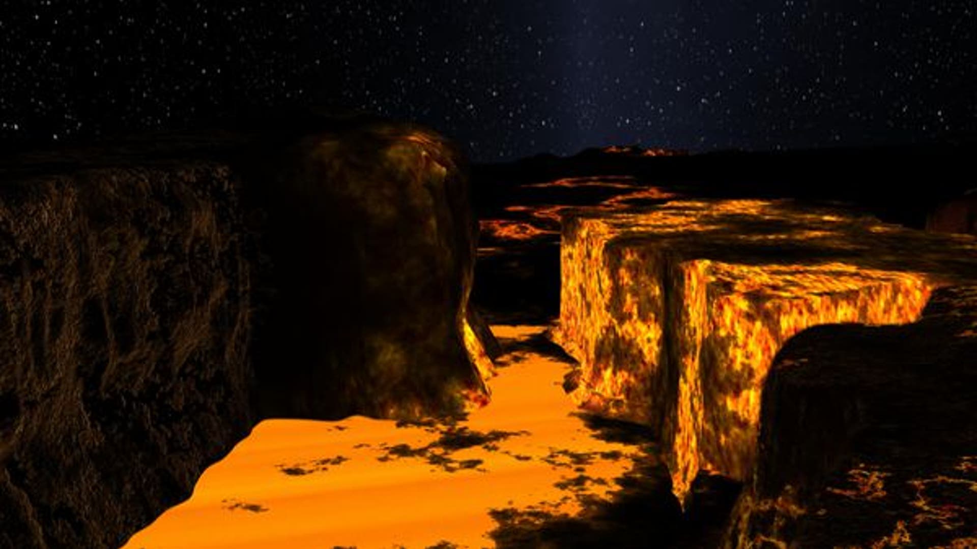 An Imagined Canyon on Planet Kepler-10b