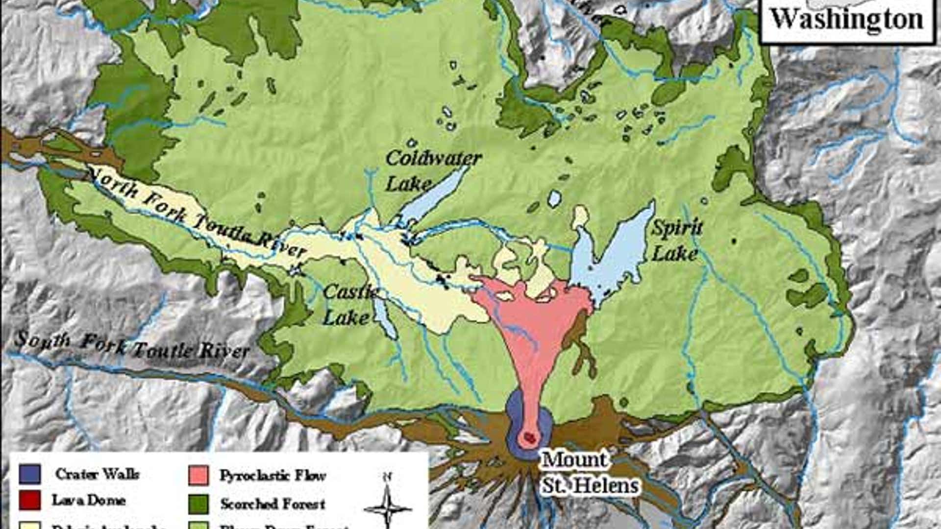 Mount St. Helens Map