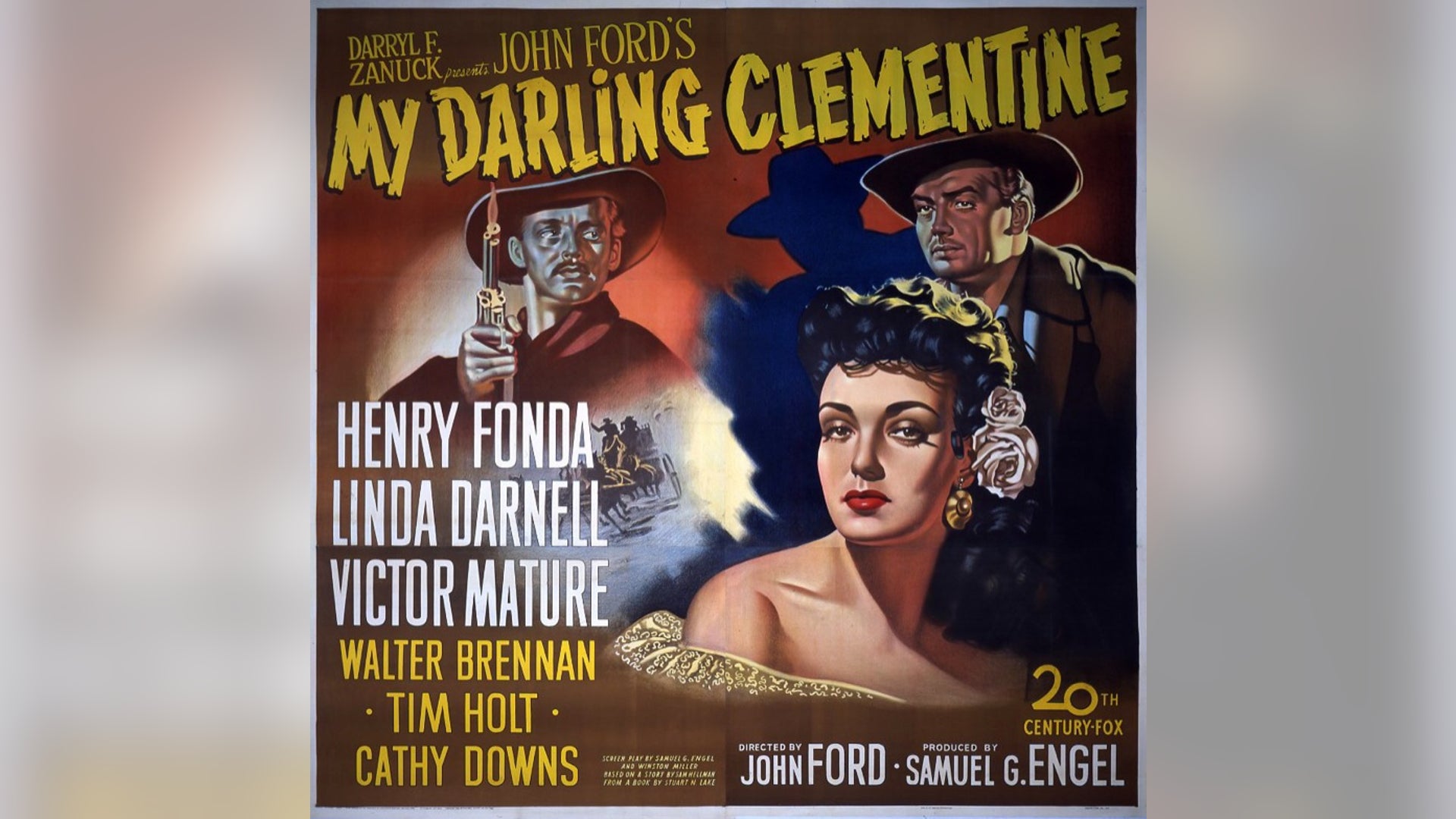 Kiss me my darling. My Darling Clementine 1946.