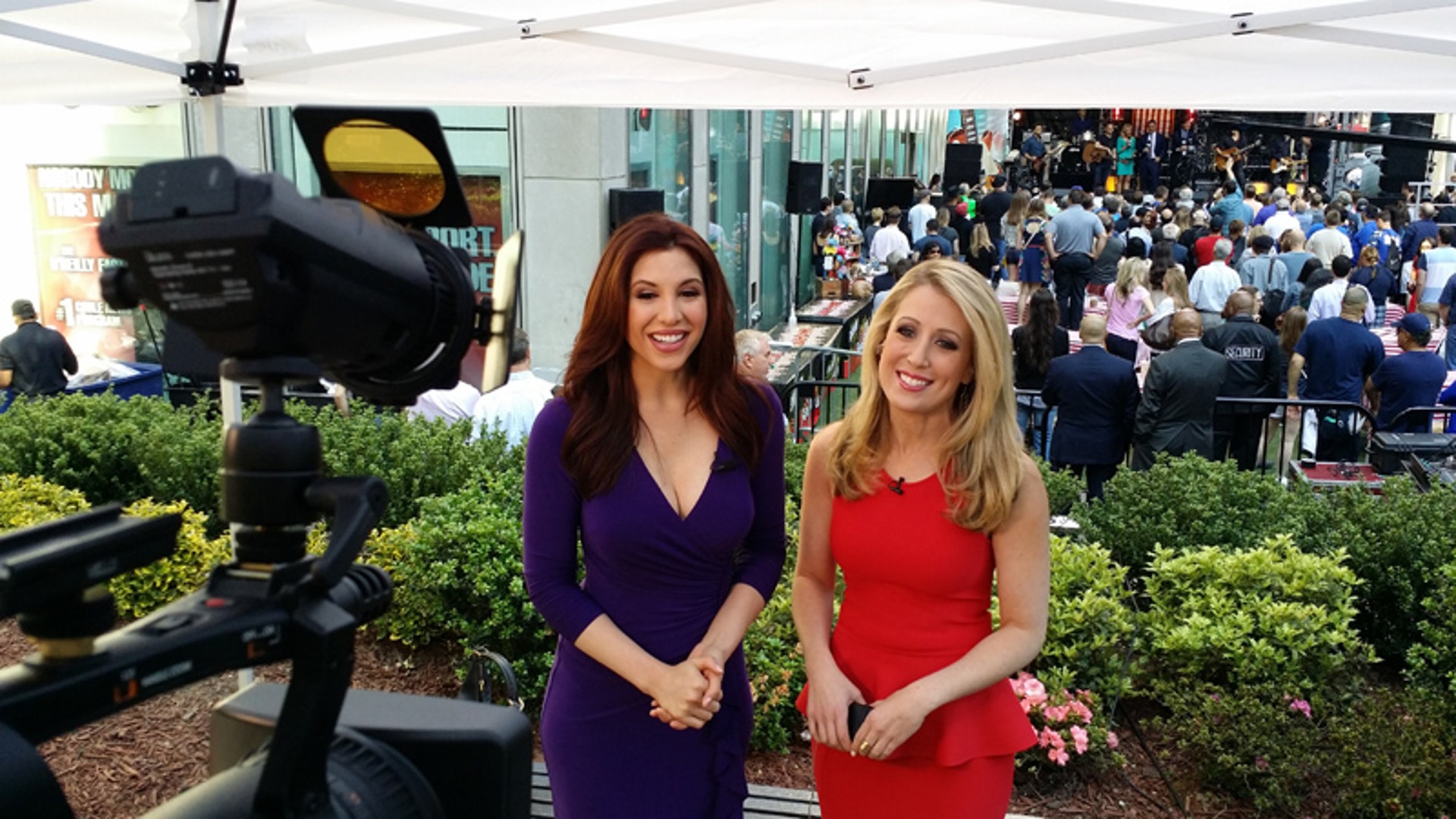 Diana and Ashley up on the planter!