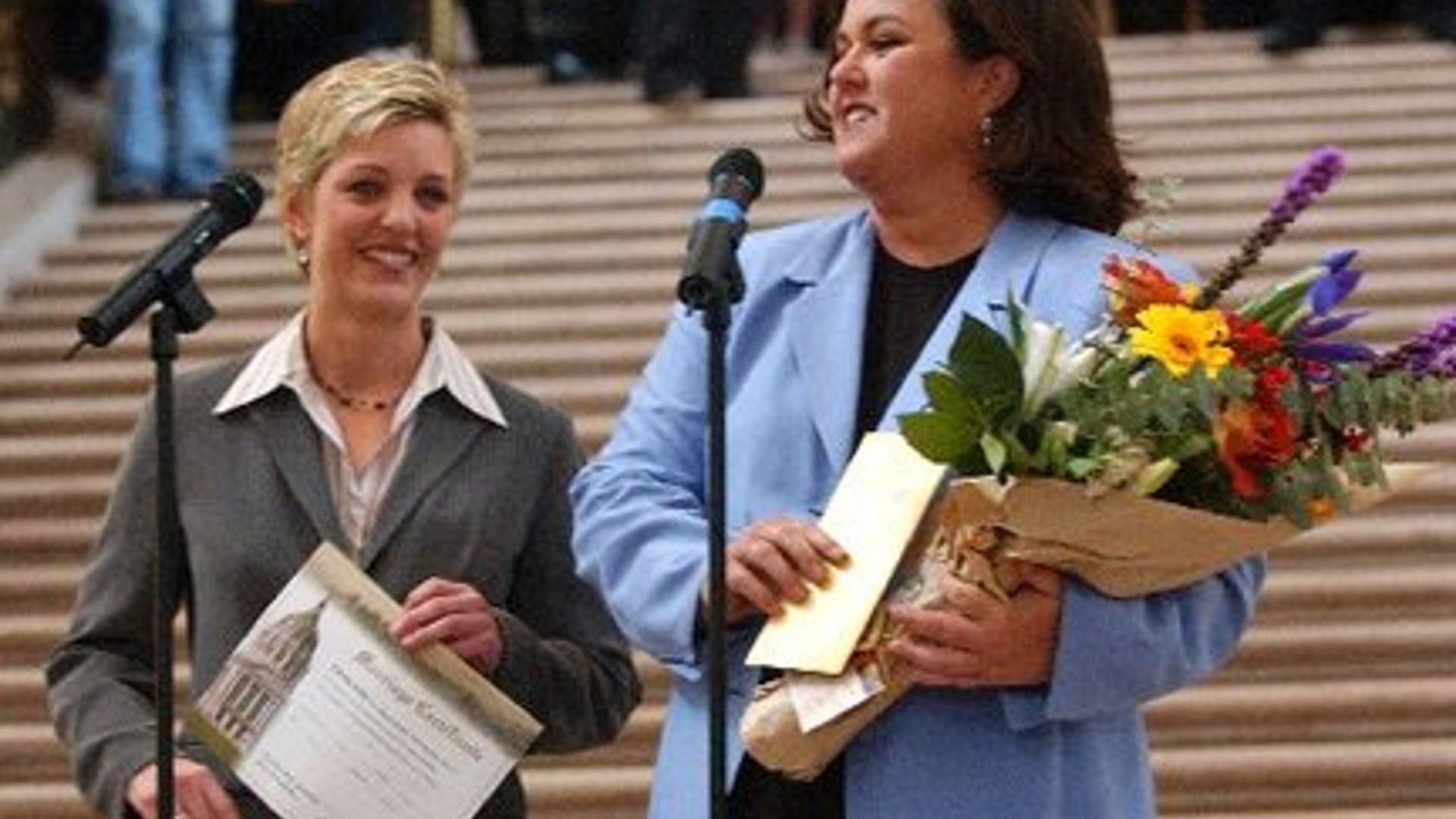 Rosie O'Donnell and Kelli Carpenter