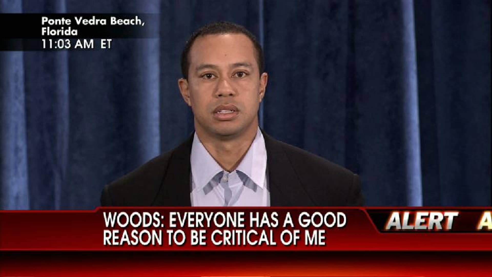 Tiger Takes a Swing at an Apology