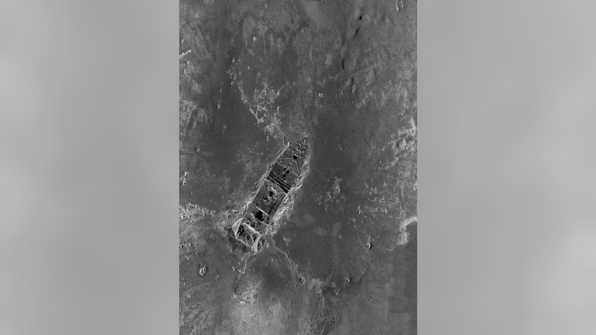 composite image Titanic wreck site