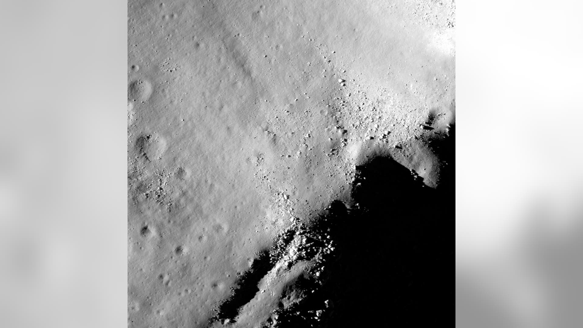 Boulders on the Rim of Tsiolkovskiy's Crater