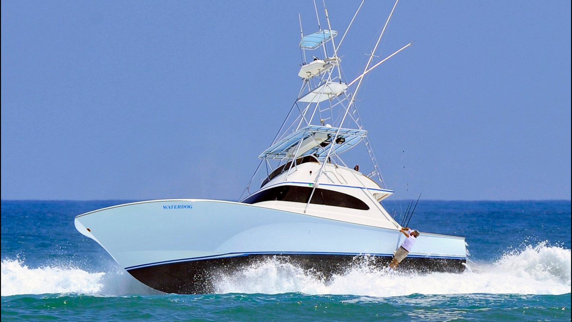 Captain Clings to Boat